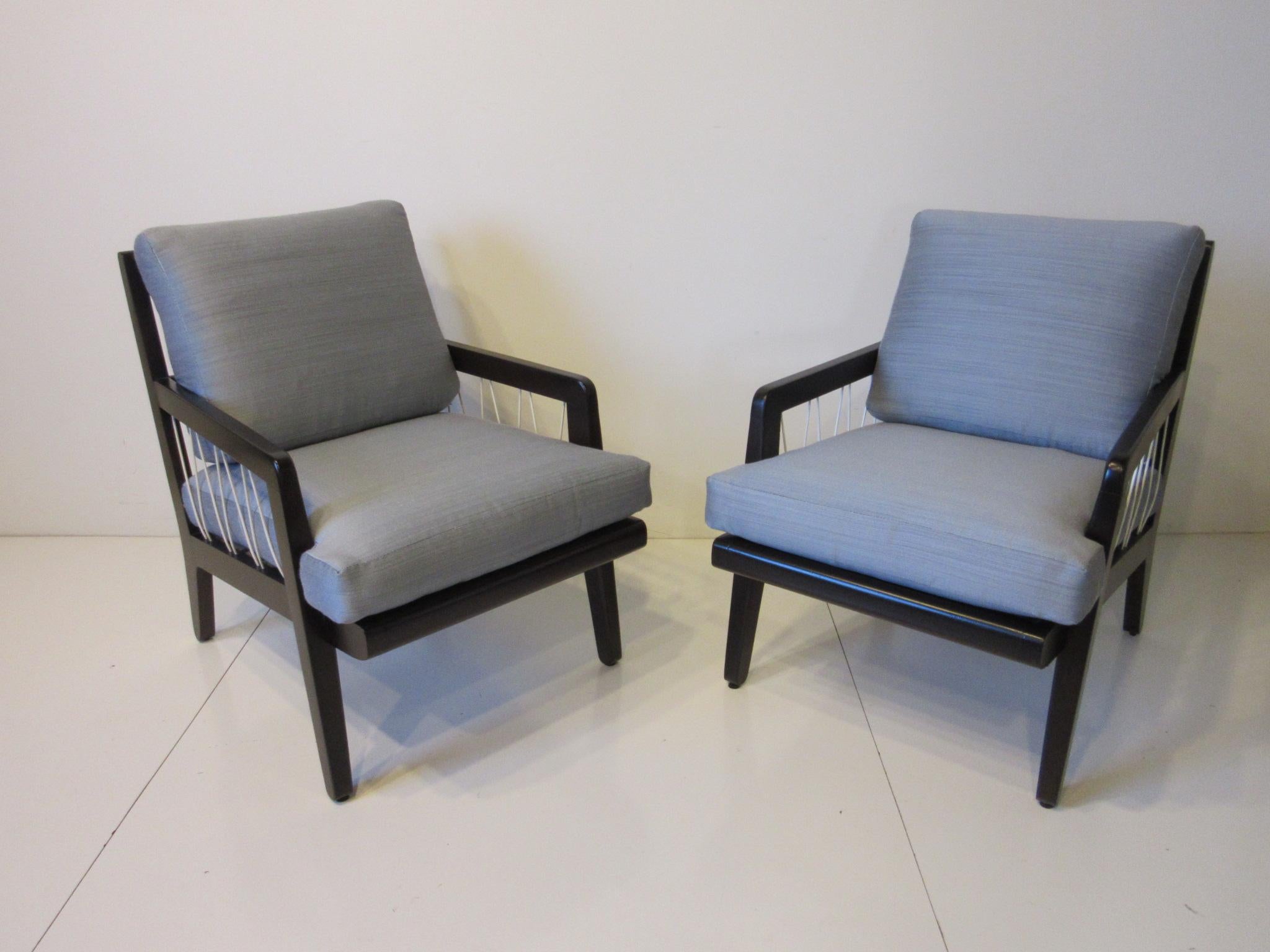Mid-Century Modern Edward Wormley Presedent Lounge Chairs for Drexel