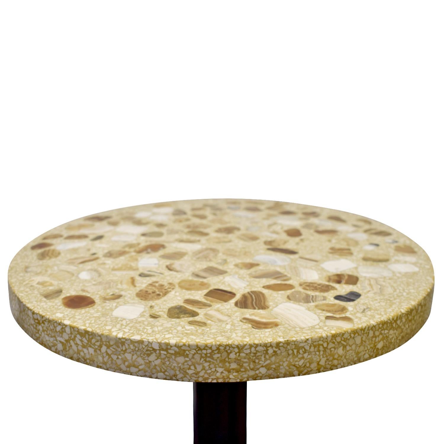 Mid-Century Modern Edward Wormley Rare Occasional Table with Marble Set in Terrazzo 1959 'Signed'