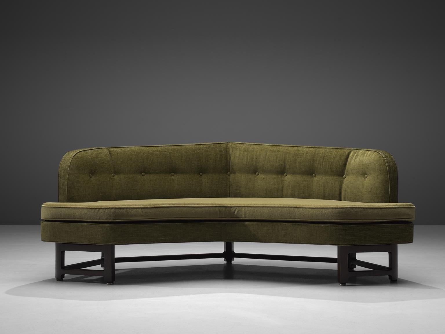American Edward Wormley Reupholstered 'Janus' Sofa with Green Upholstery