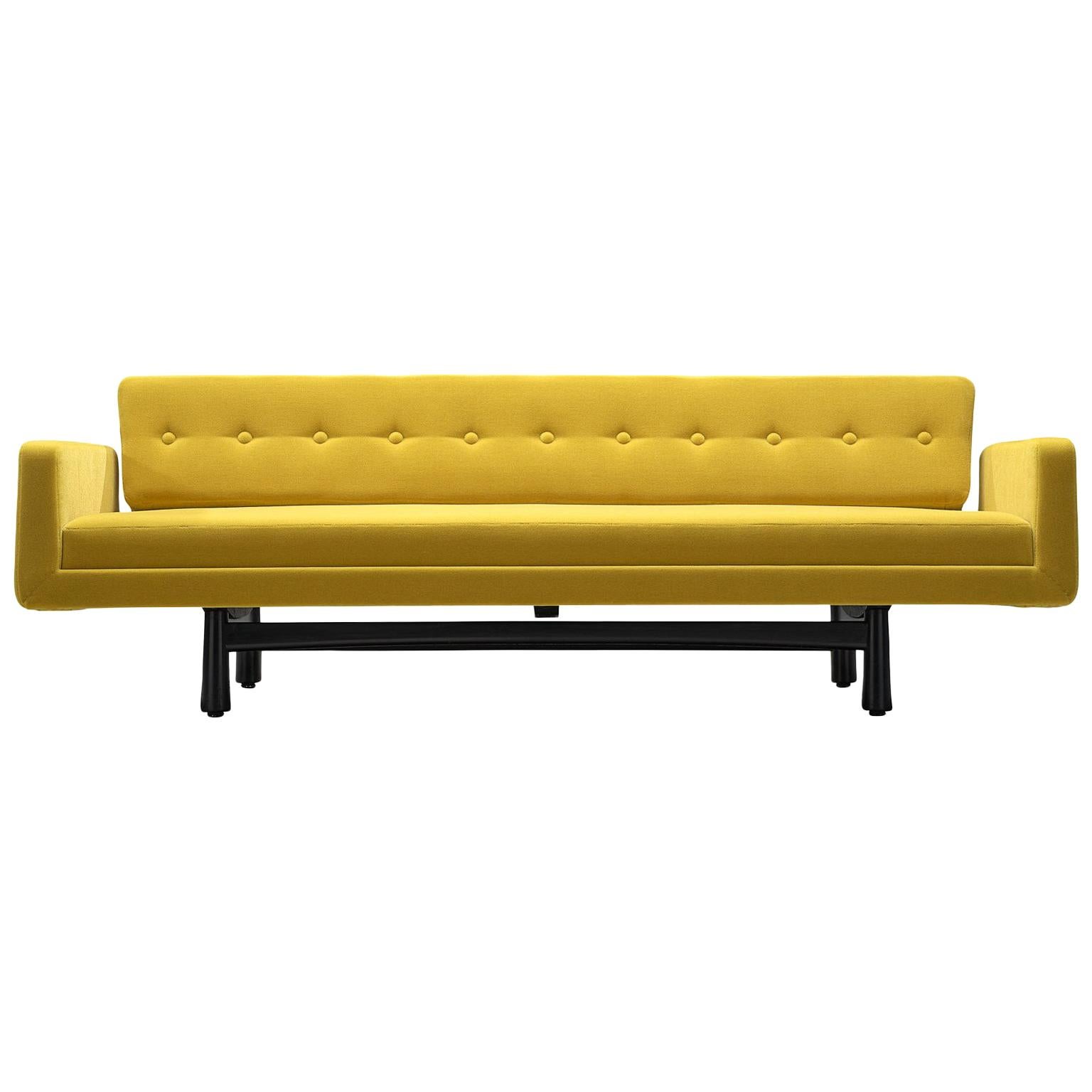 Edward Wormley Reupholstered Yellow Sofa Model 5316