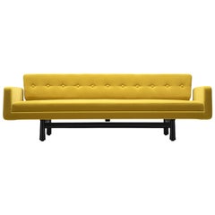 Edward Wormley Reupholstered Yellow Sofa Model 5316