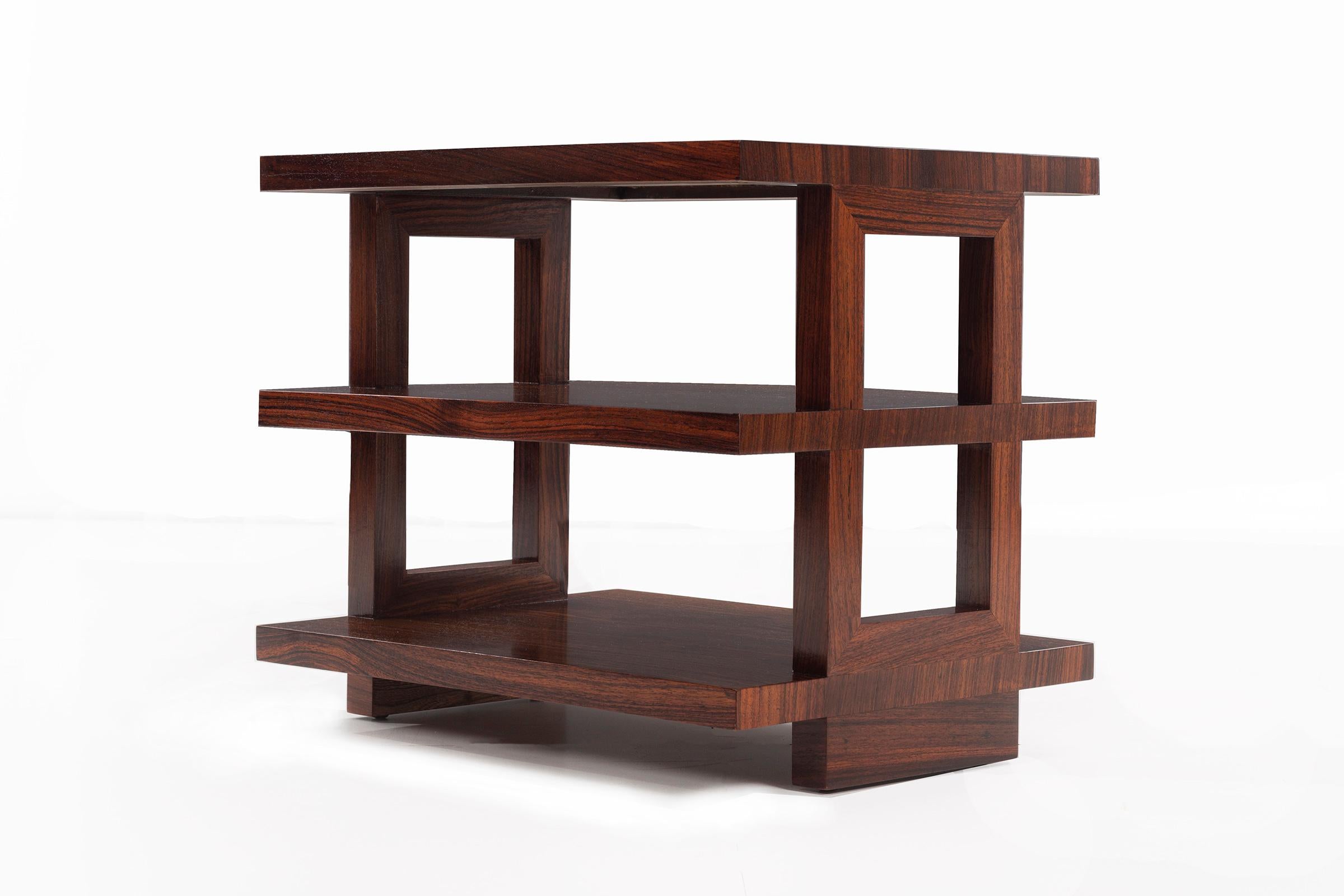 Edward Wormley Rosewood Tri-Tier Side Tables In Good Condition In Chicago, IL