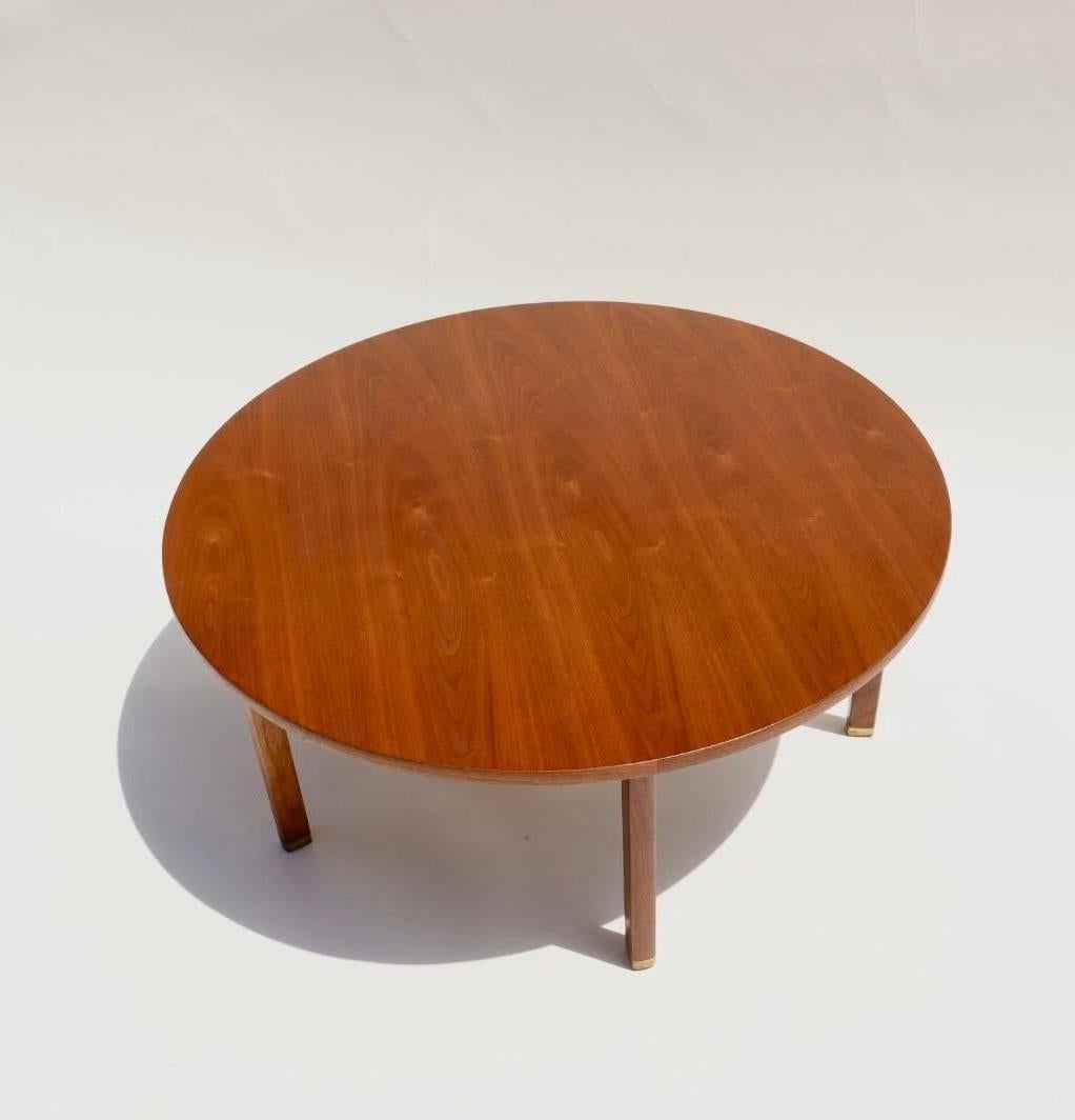 Mid-Century Modern Edward Wormley Round Coffee Table for Dunbar