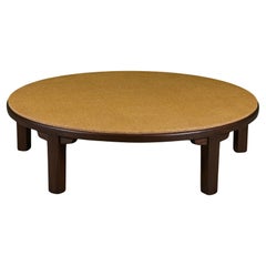 Runder Couchtisch mit Korkplatte von Edward Wormley für Dunbar