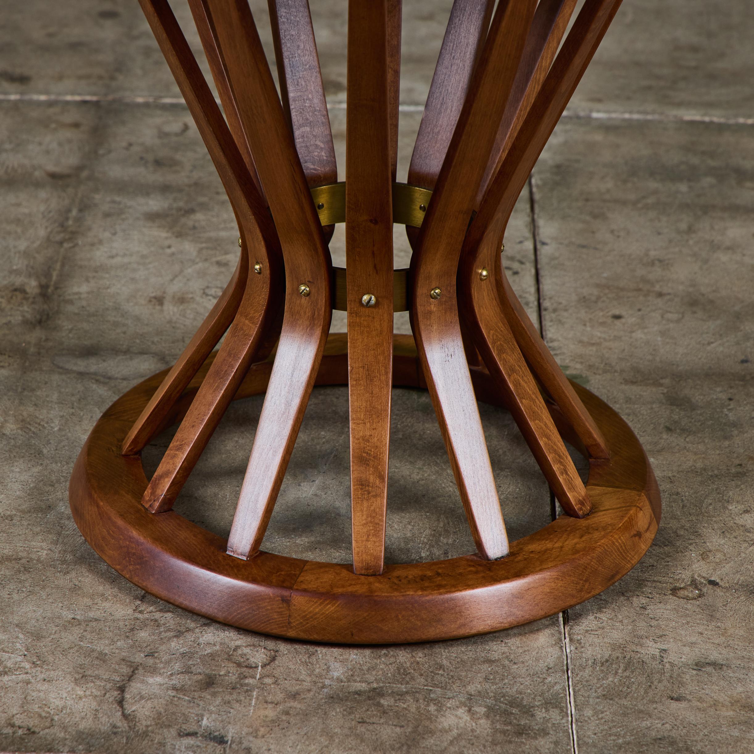 Edward Wormley Round Travertine Side Table for Dunbar For Sale 2