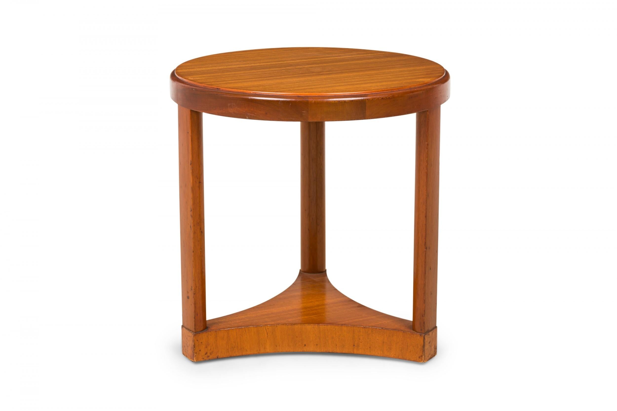Mid-Century Modern Edward Wormley Round Wooden End / Side Table For Sale