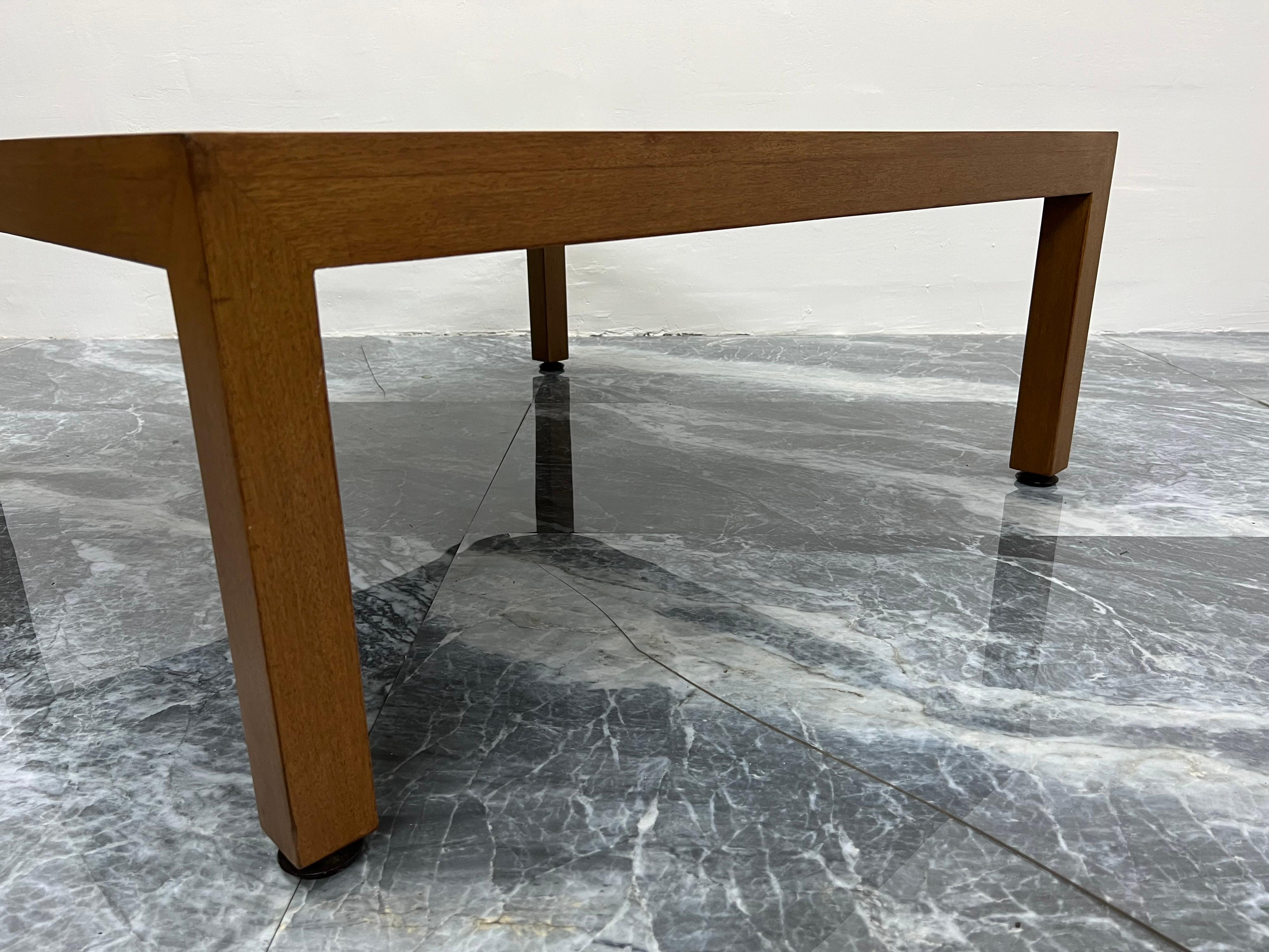 Edward Wormley Sandalwood and Blackened Steel Coffee Table for Dunbar, 1950s For Sale 5