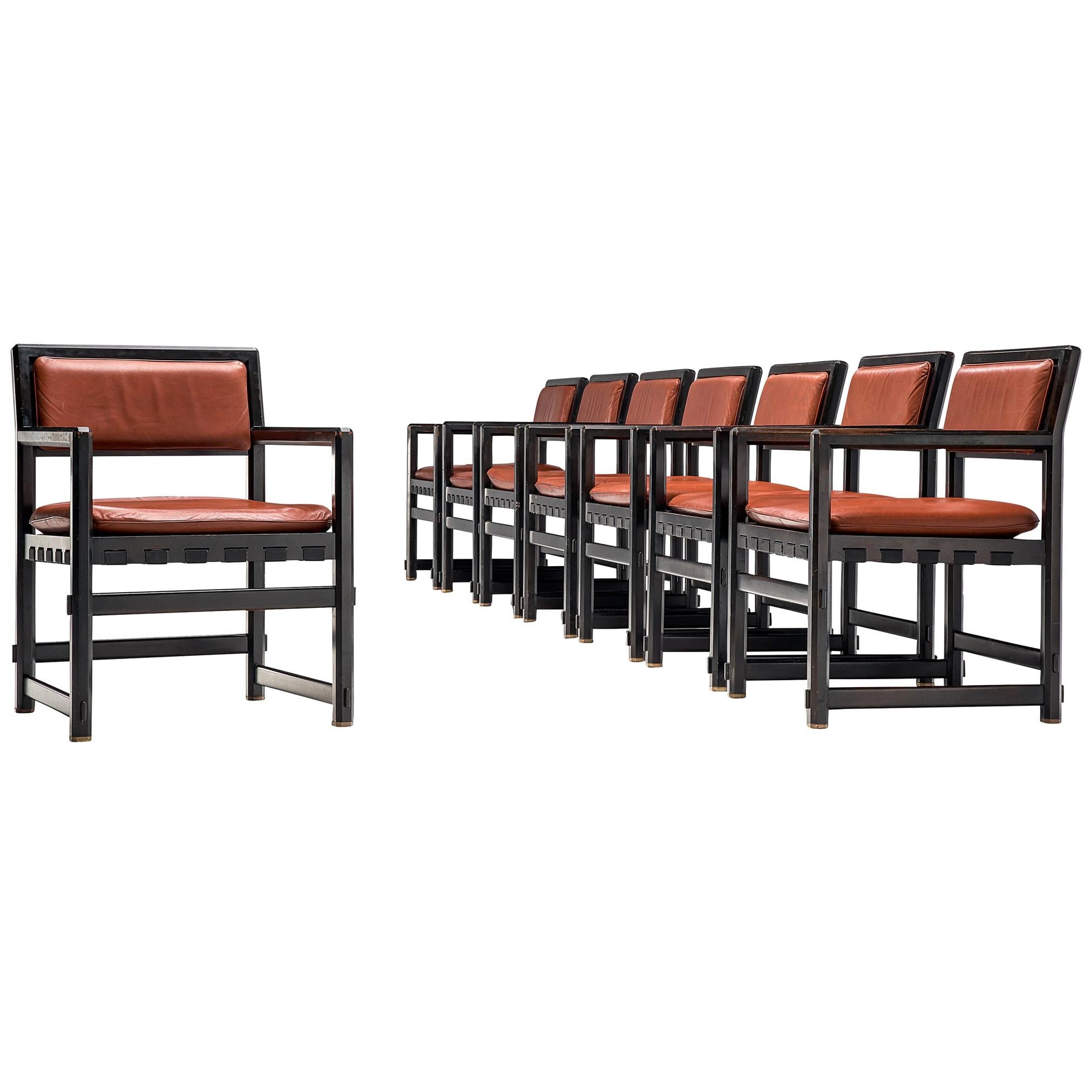Edward Wormley Set of Eight Dining Chairs for Mobilier Universel