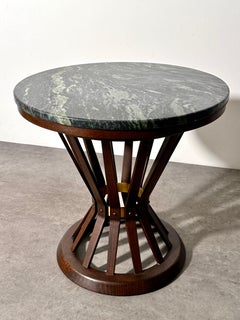 Edward Wormley Sheaf of Wheat Side Table with Green Marble Dunbar 1950s