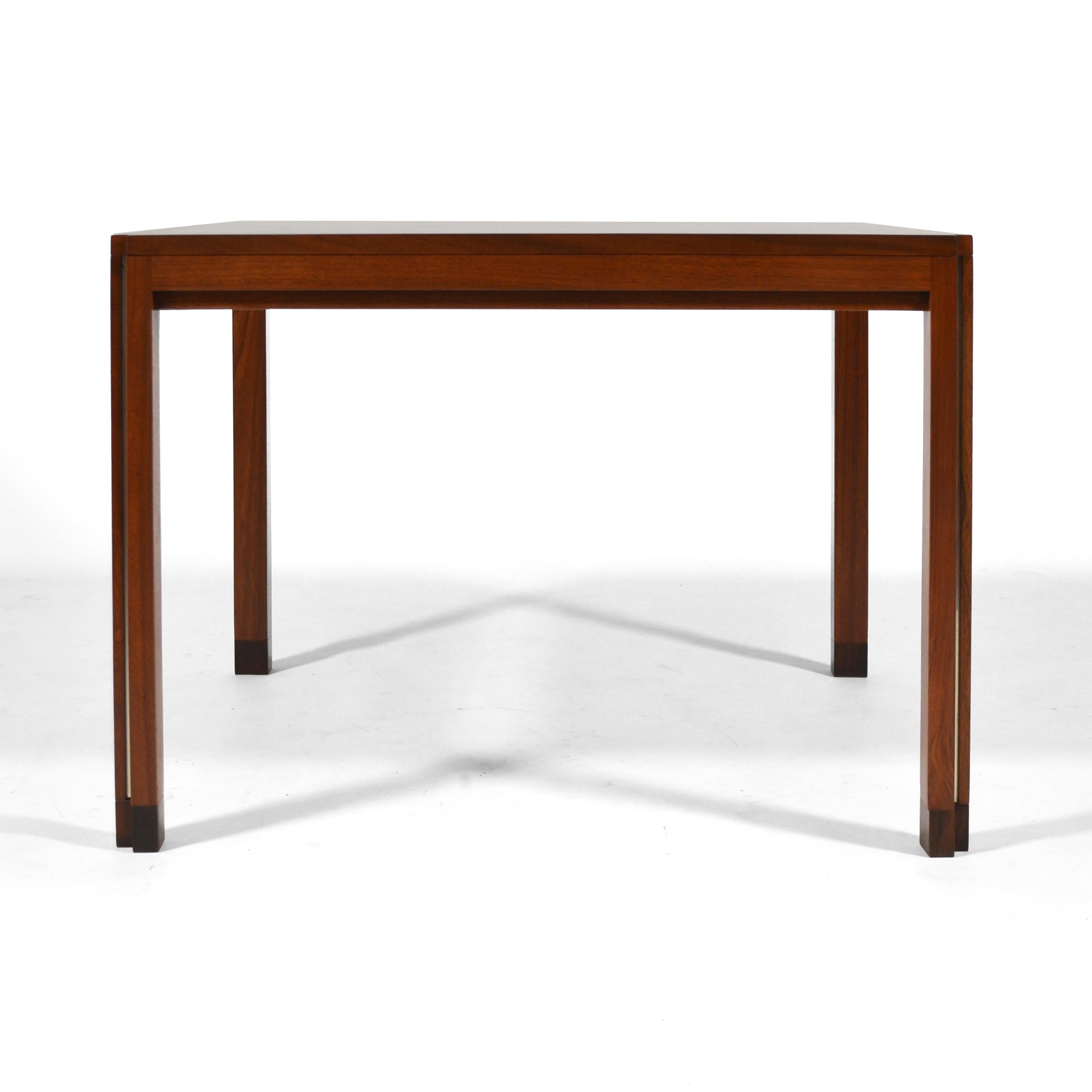 Table d'appoint Edward Wormley avec détails en métal par Dunbar en vente 2
