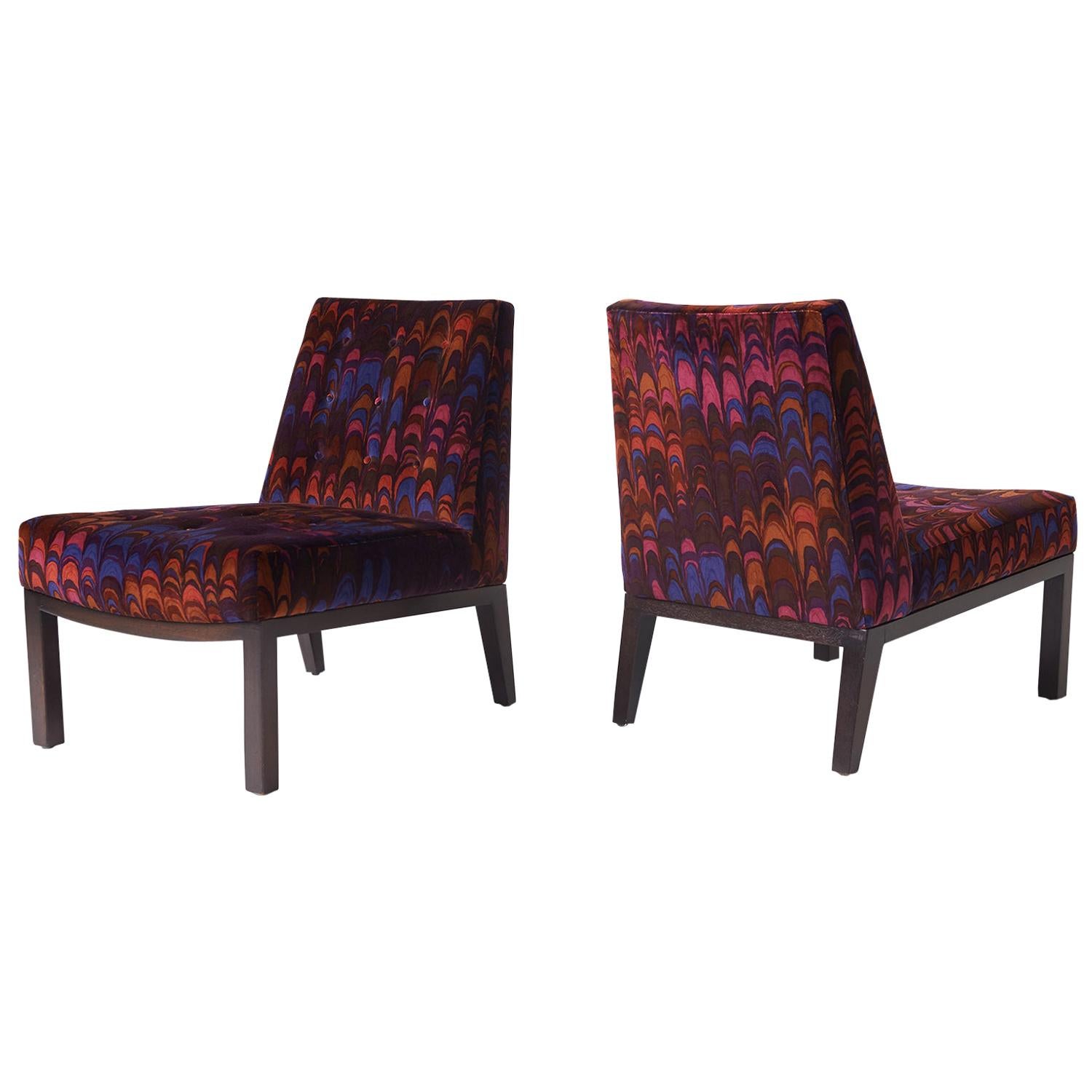 Edward Wormley Slipper Chairs for Dunbar For Sale