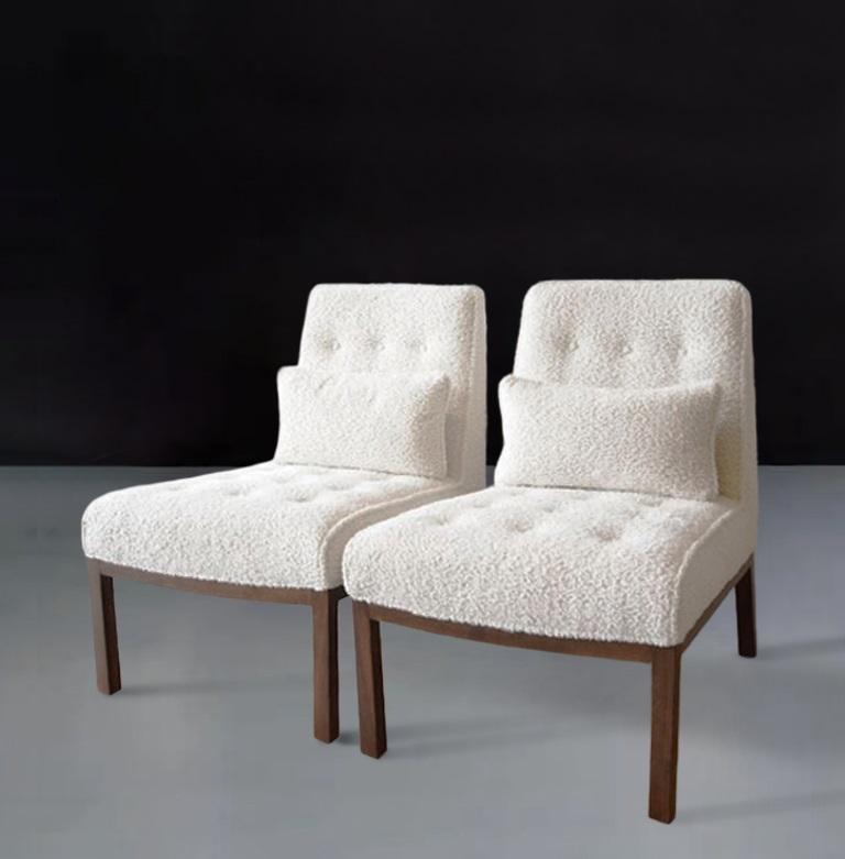 Edward Wormley Sillones Slipper, Pareja Moderno de mediados de siglo en venta