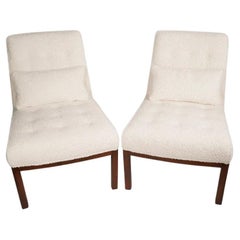 Edward Wormley Slipper Lounge Chairs, Pair