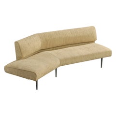 Edward Wormley, Sofa, Fabric, Aluminum, USA, 1950s