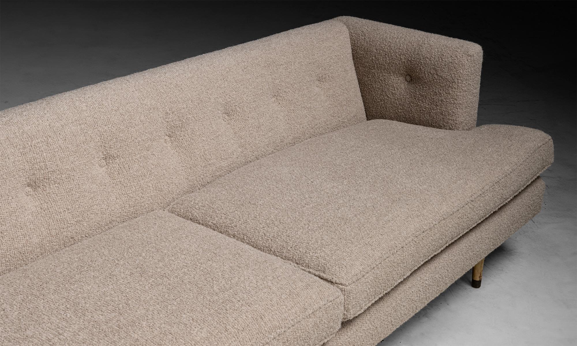 Mid-20th Century Edward Wormley Sofa in Rosemary Hallgarten Boucle, circa 1950