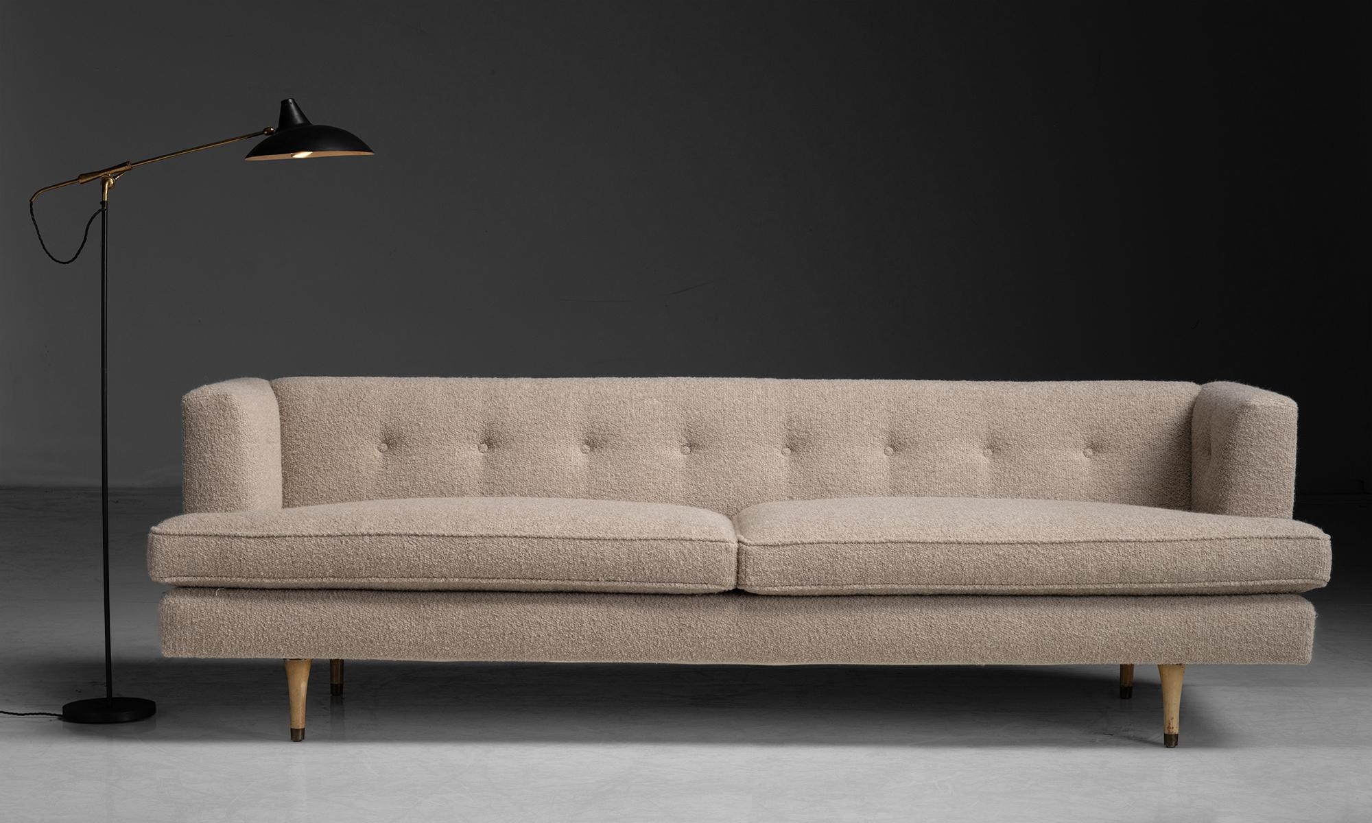 Edward Wormley Sofa in Rosemary Hallgarten Boucle, circa 1950 1