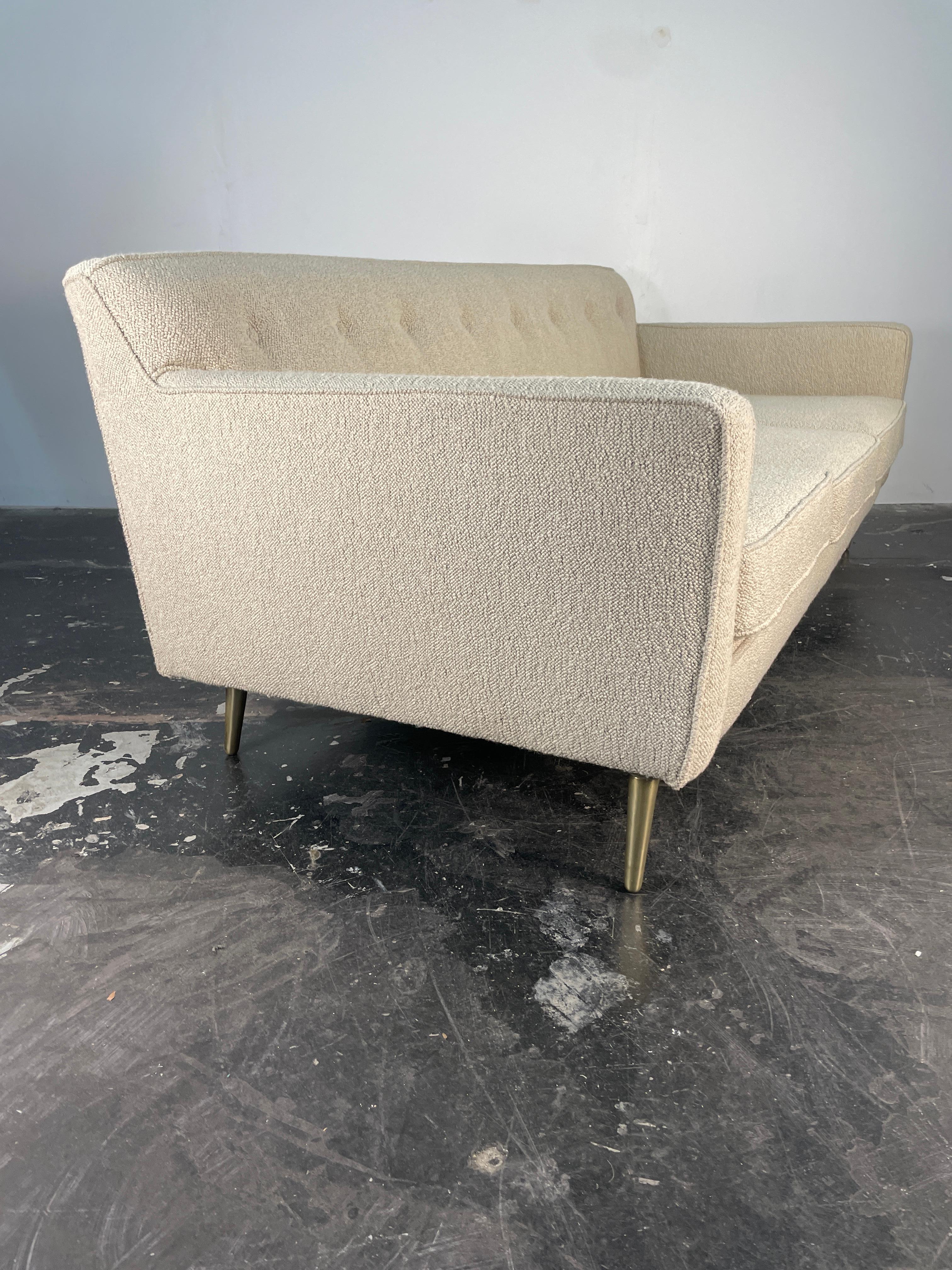 Mid-Century Modern Edward Wormley Sofa with Brass legs for Dunbar