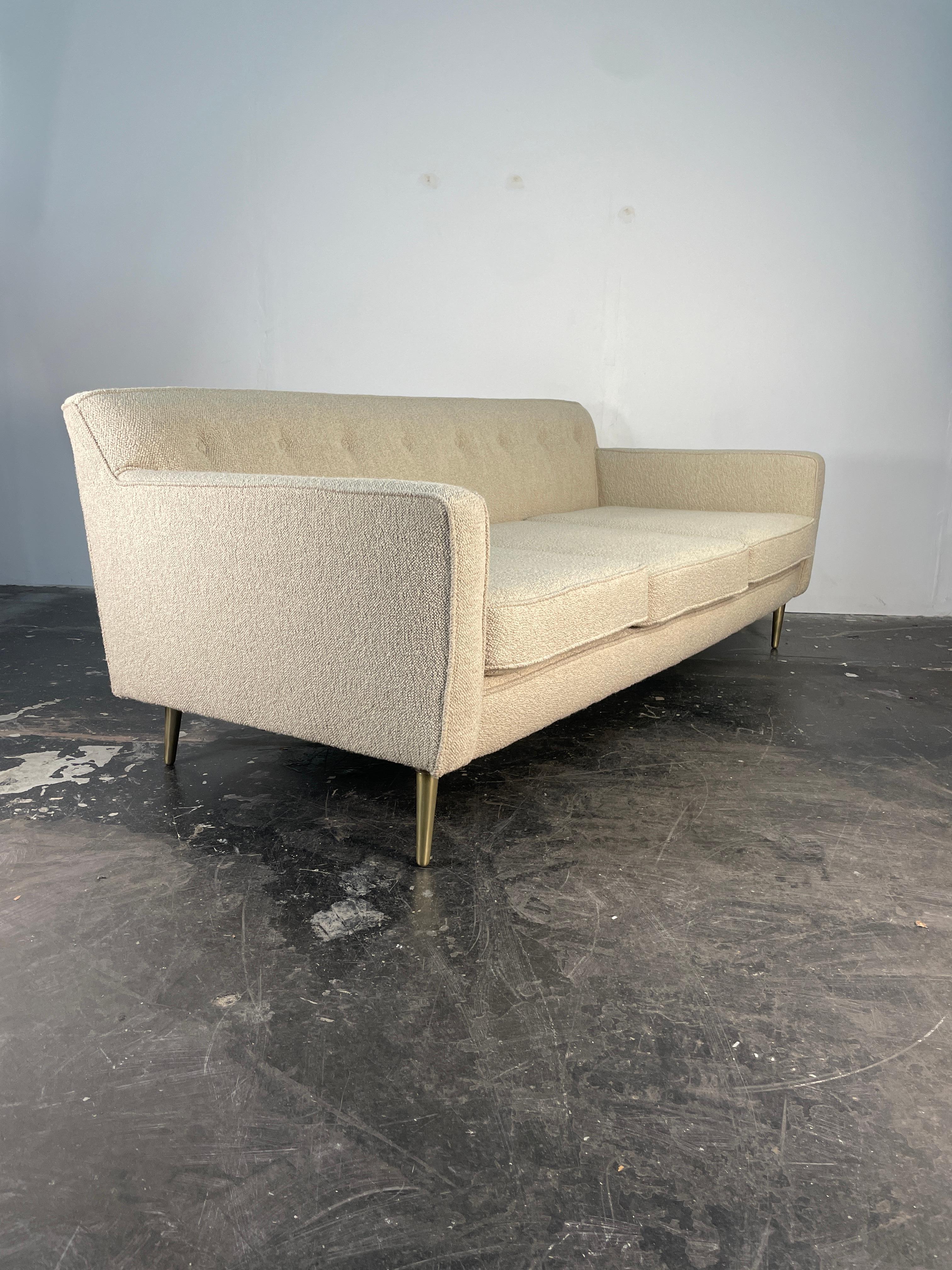 American Edward Wormley Sofa with Brass legs for Dunbar