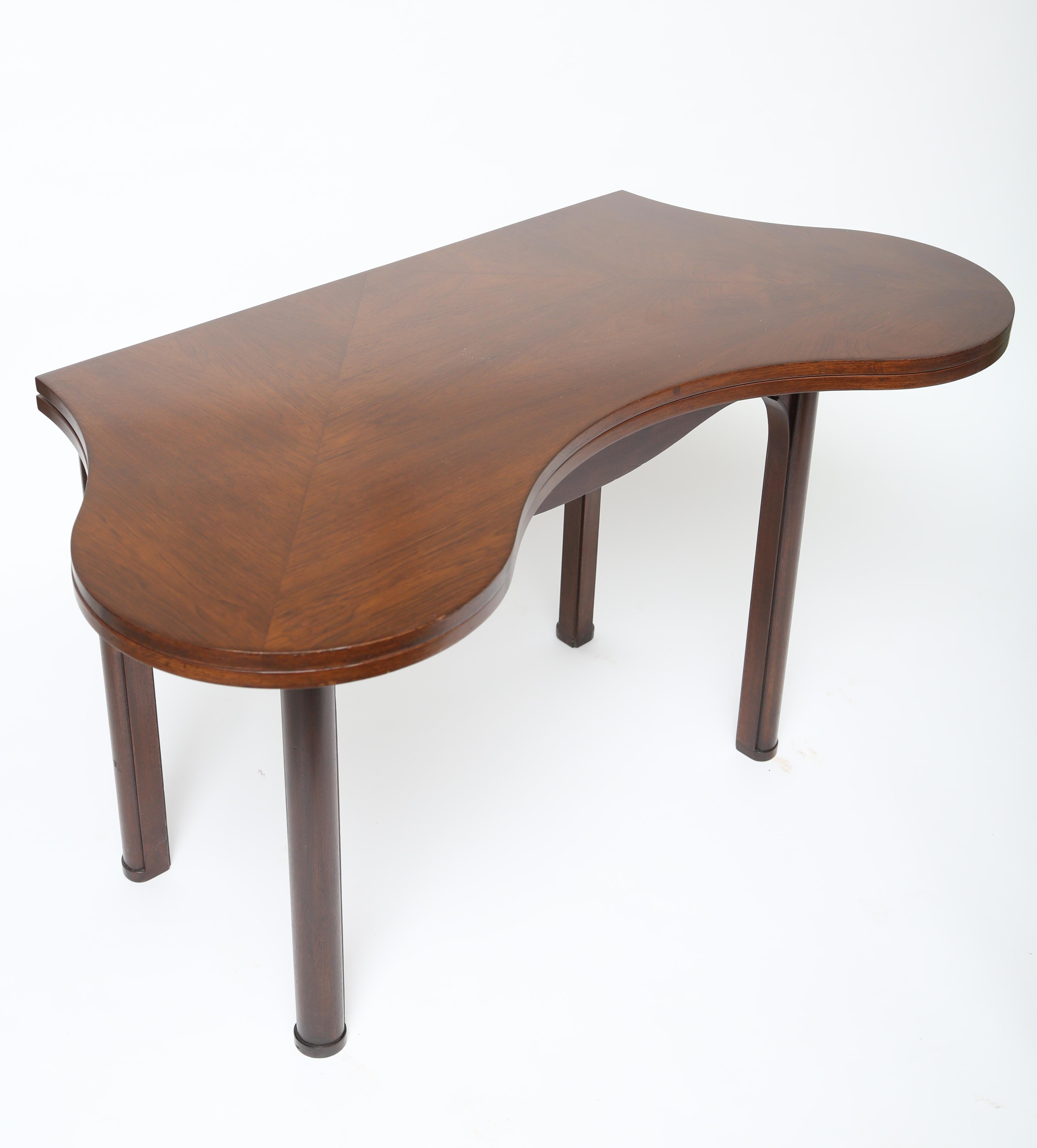 American Edward Wormley Special Order Drop-Front Clover Shaped Table