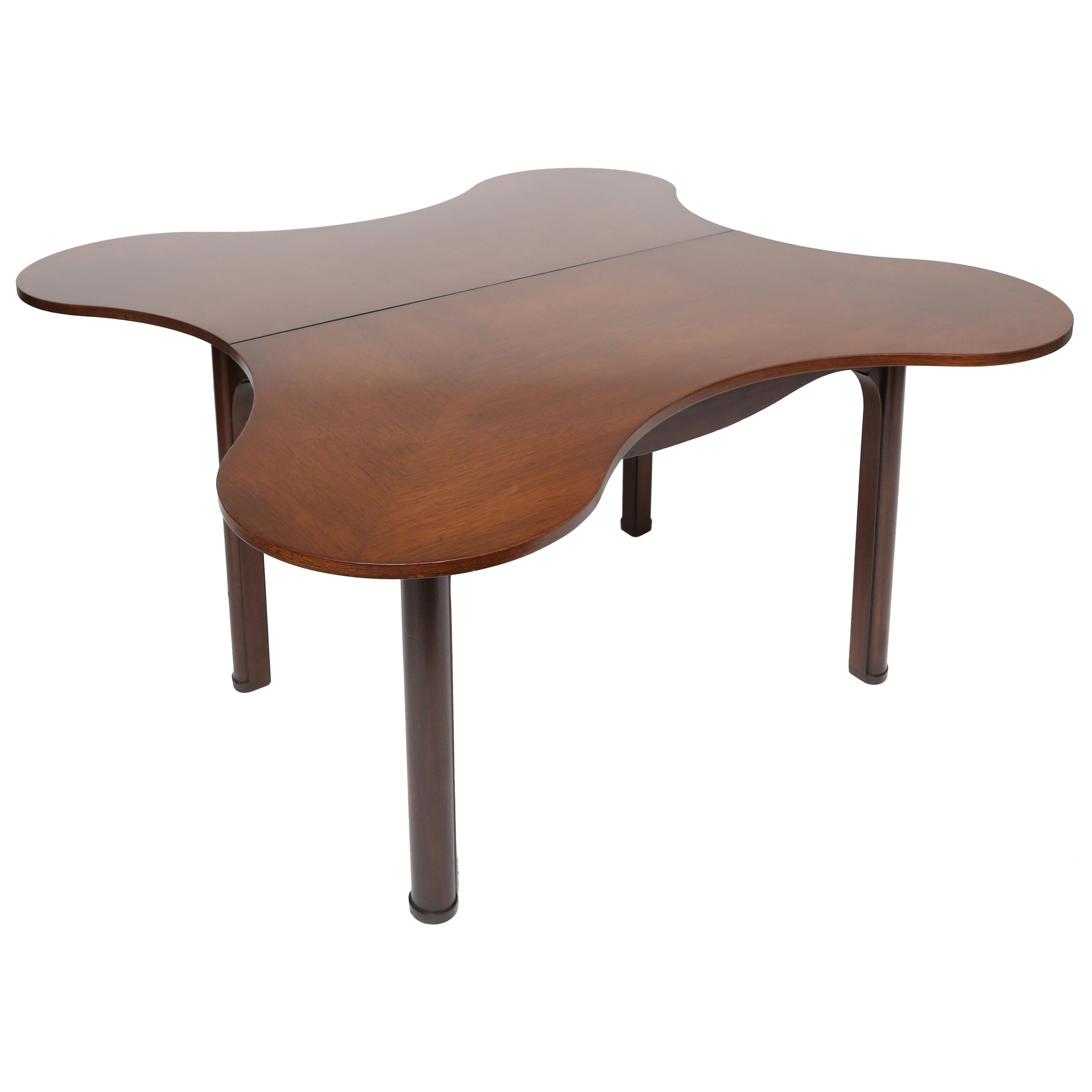 Edward Wormley Special Order Drop-Front Clover Shaped Table