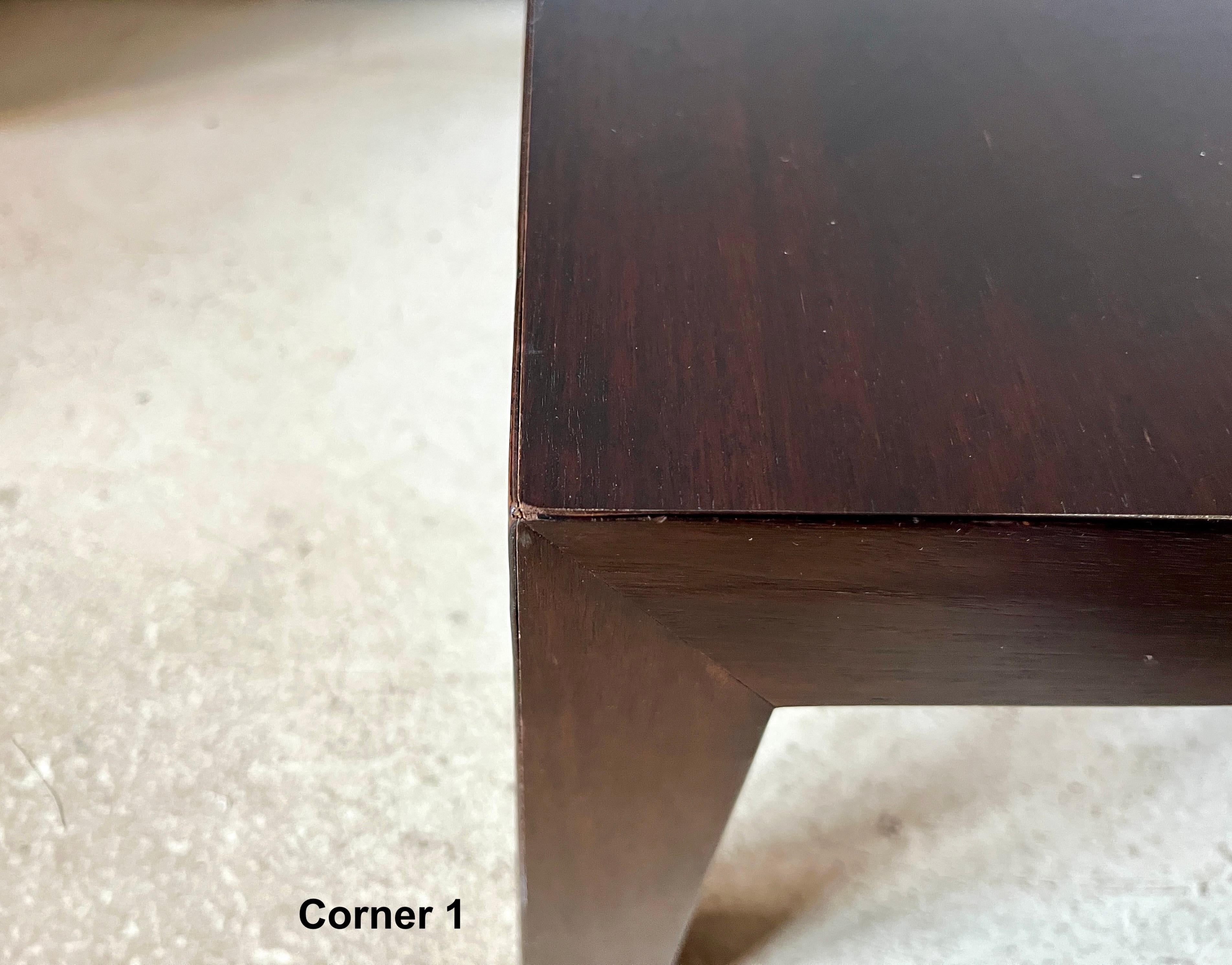 Table basse ou de cocktail Parsons carrée Edward Wormley pour Dunbar Modèle #4475 État moyen - En vente à Chicago, IL