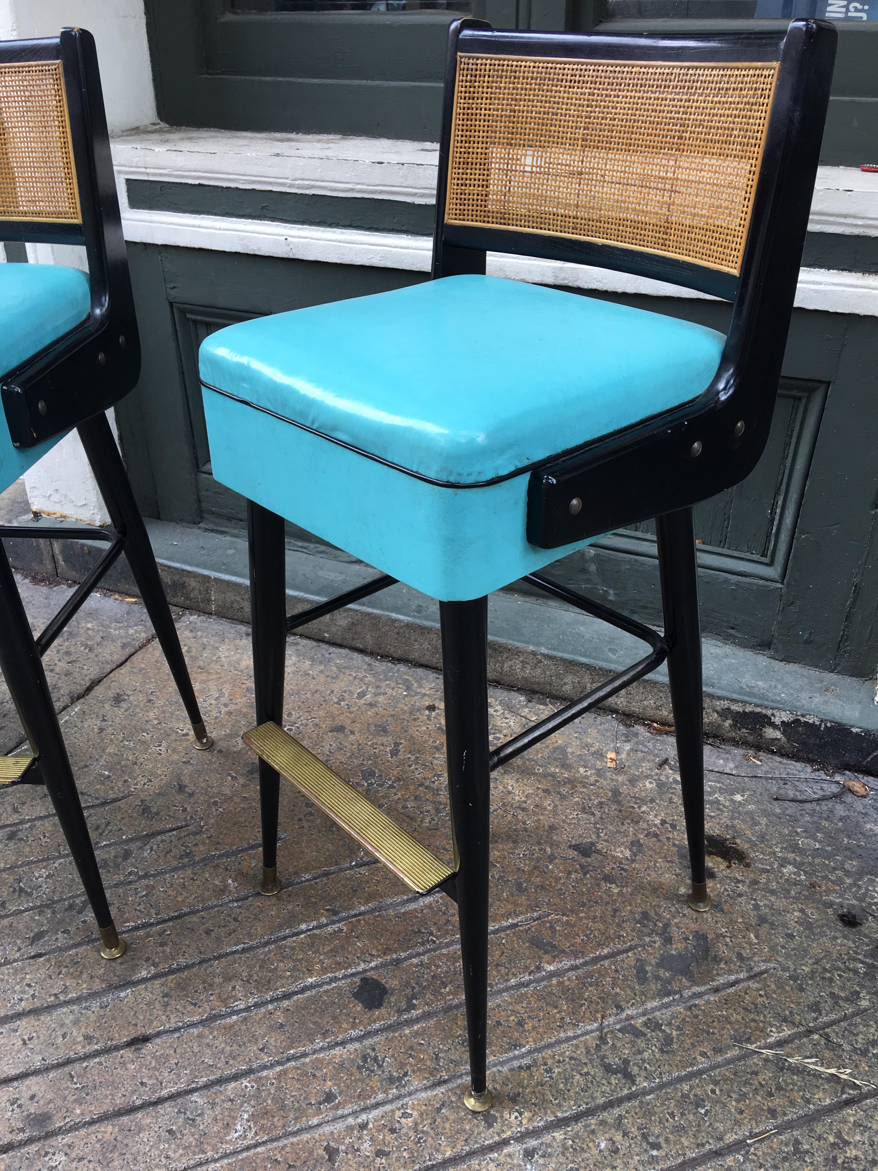 American Edward Wormley Style Bar Stools by Brody Furniture
