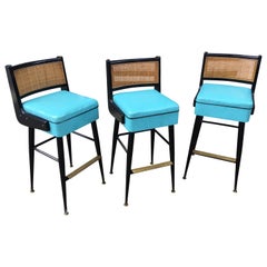 Vintage Edward Wormley Style Bar Stools by Brody Furniture