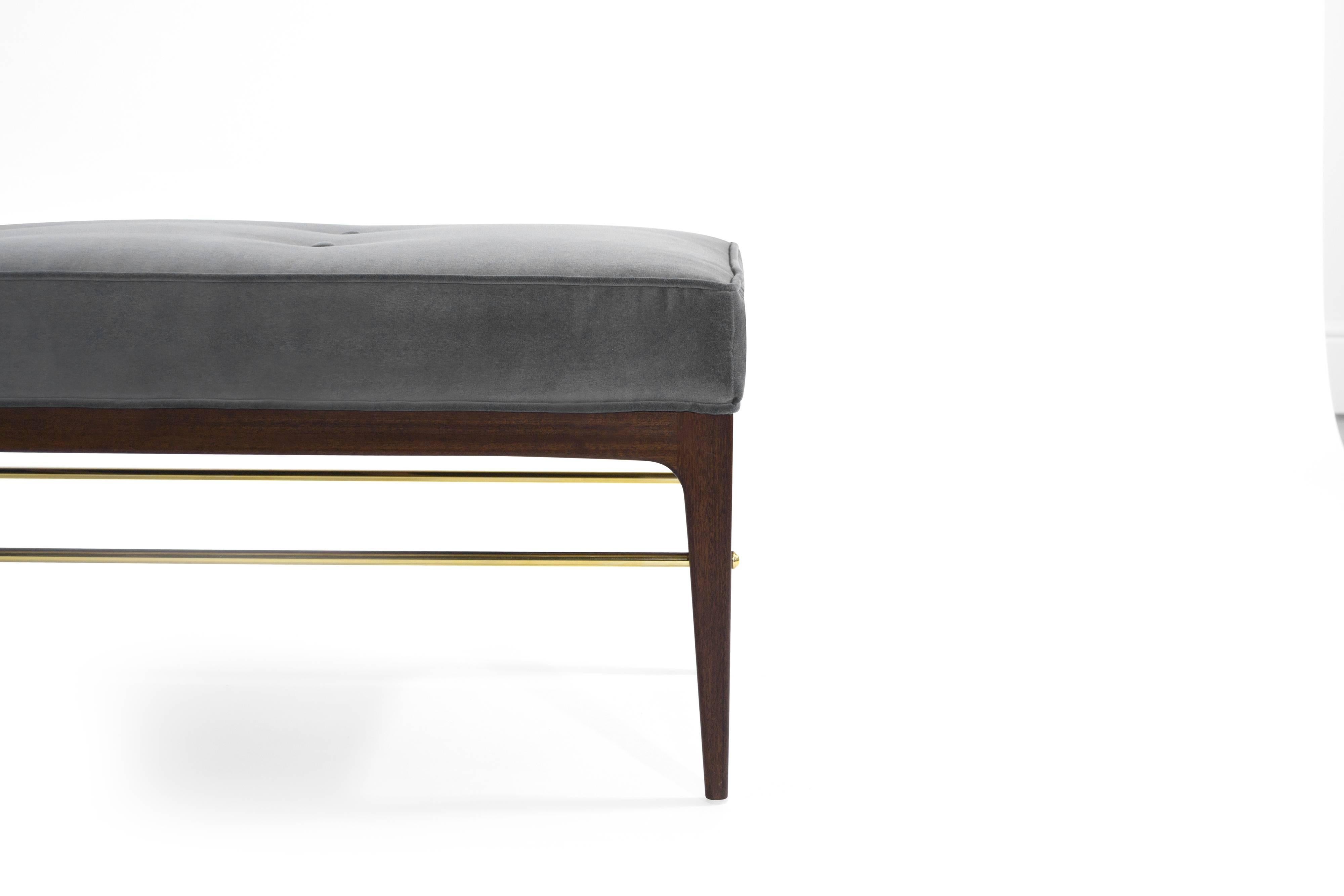 Contemporary Edward Wormley Style Brass Stretcher Bench