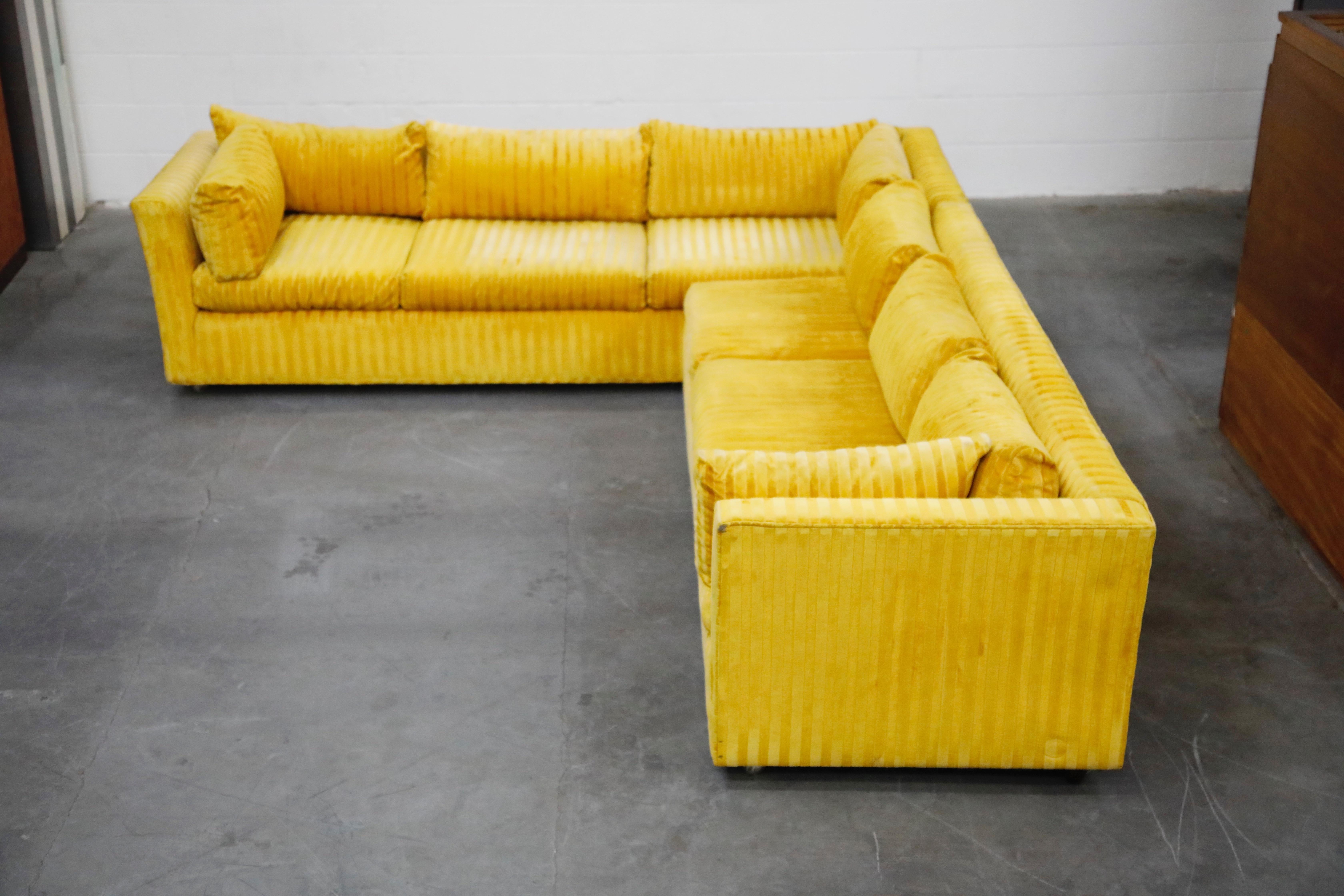 striped sectional sofa