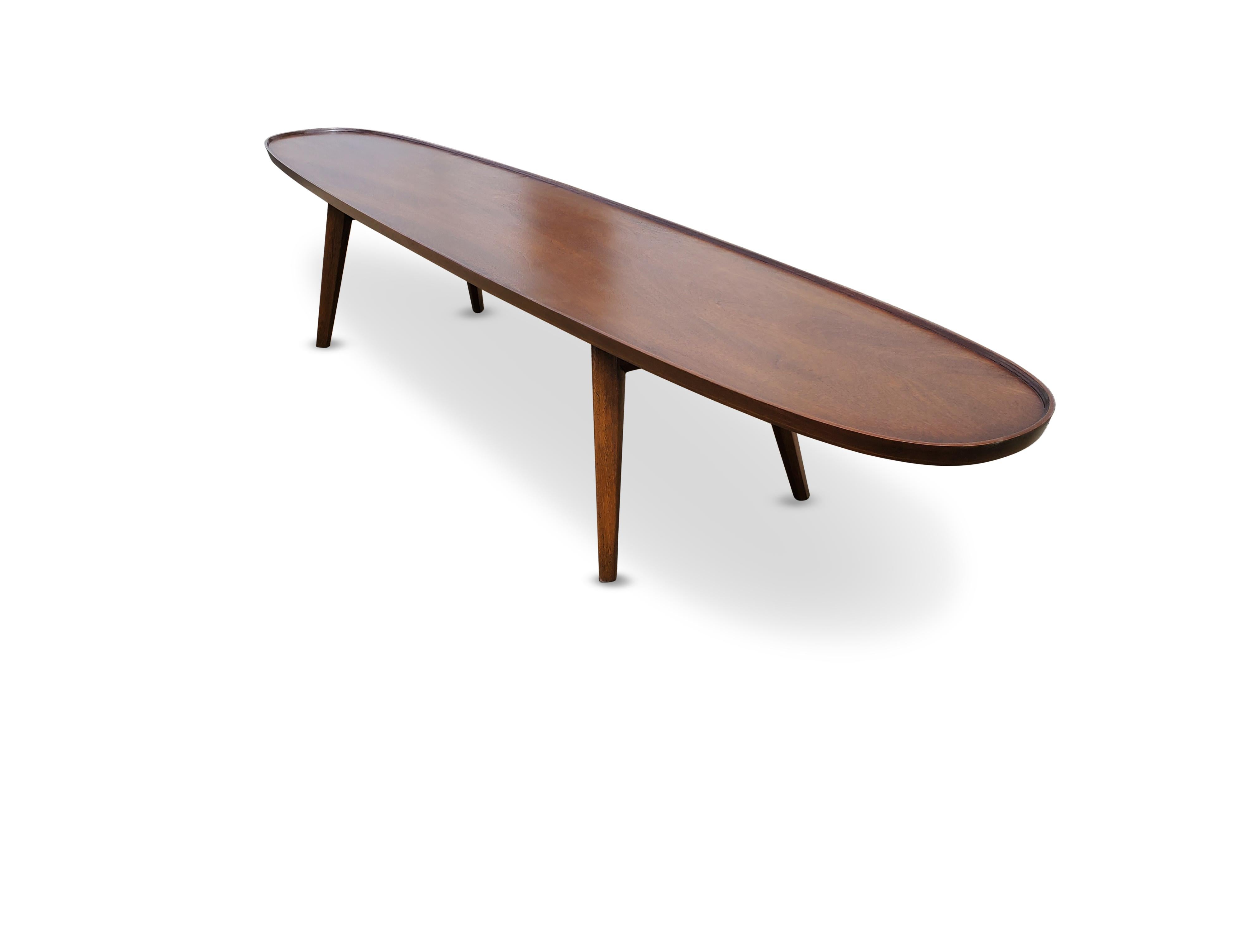 Edward Wormley Surfboard Coffee Table by Dunbar In Excellent Condition In Middlesex, NJ