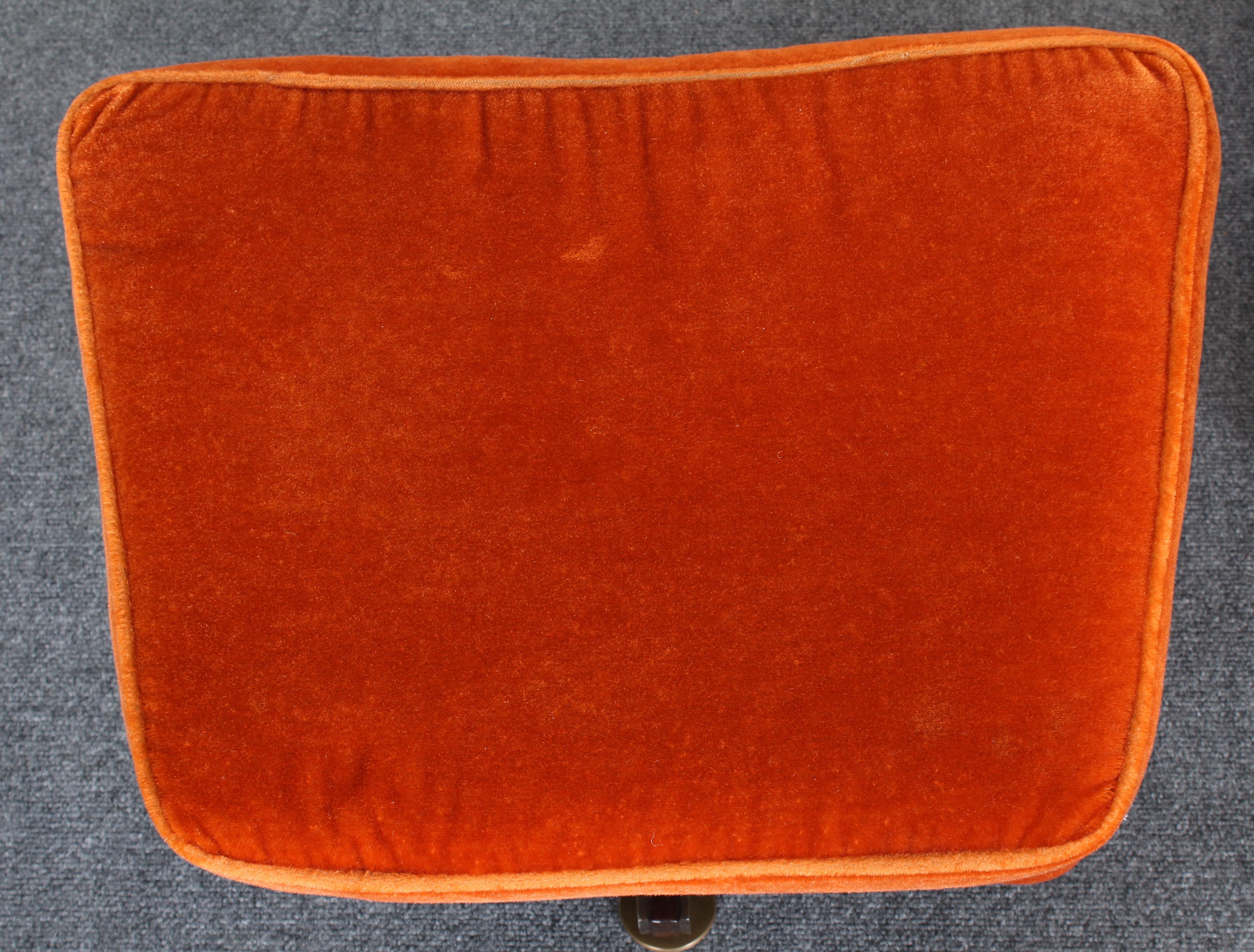 Bronze Chaise longue pivotante et pouf Edward Wormley pour Dunbar, 1960