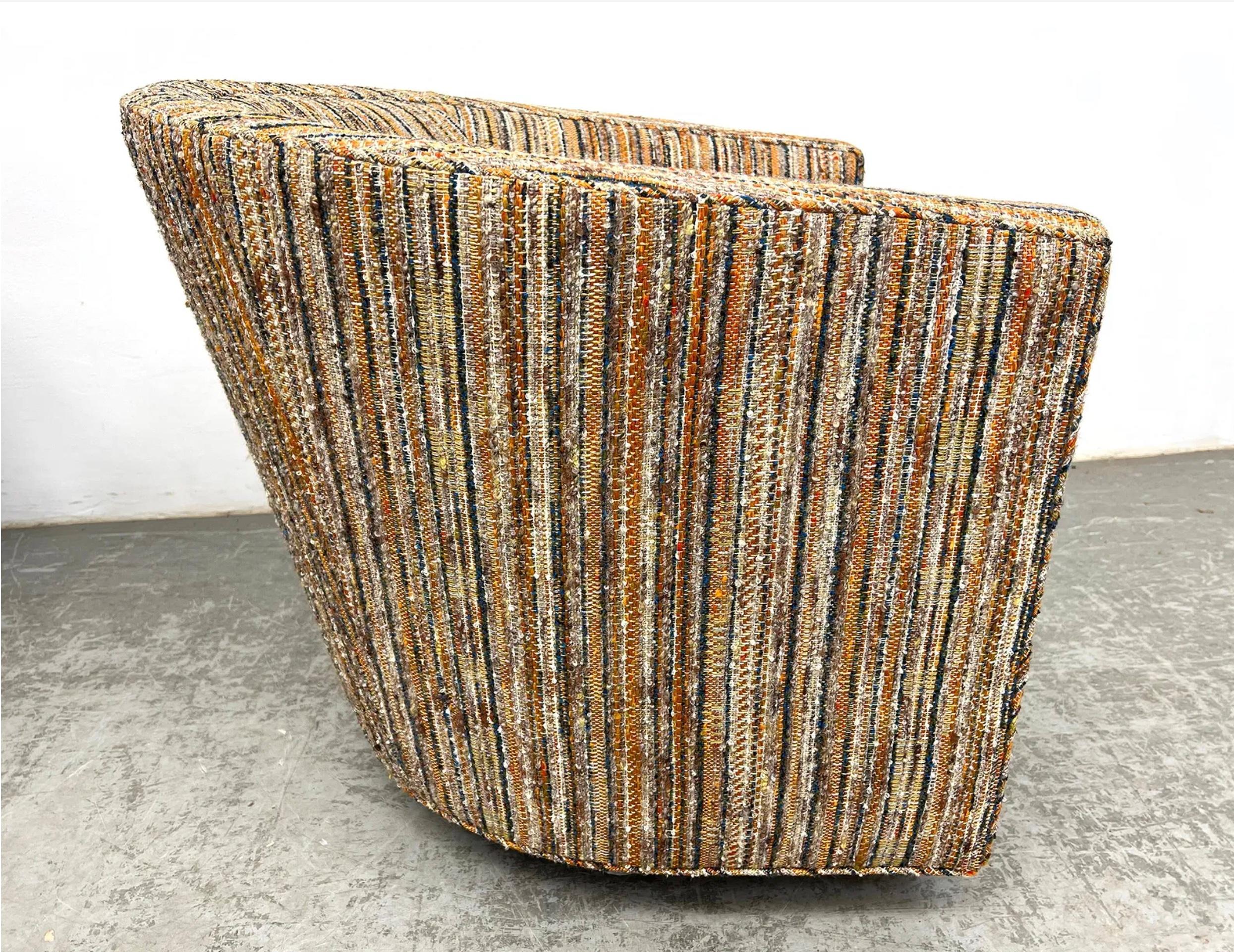 Edward Wormley Swivel Lounge Chairs Bon état - En vente à West Palm Beach, FL