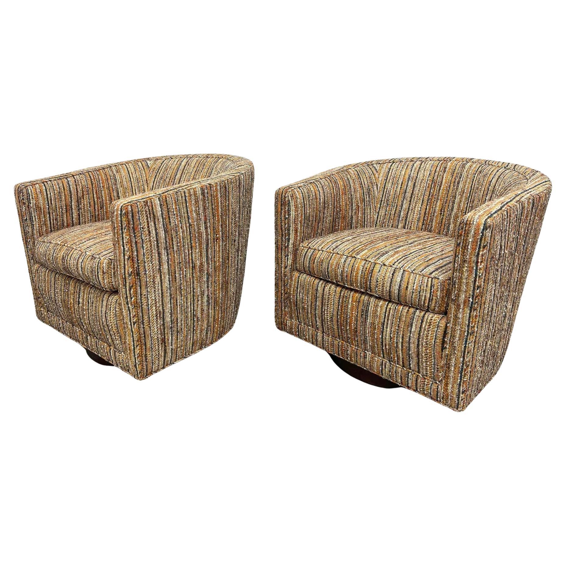Edward Wormley Swivel Lounge Chairs en vente