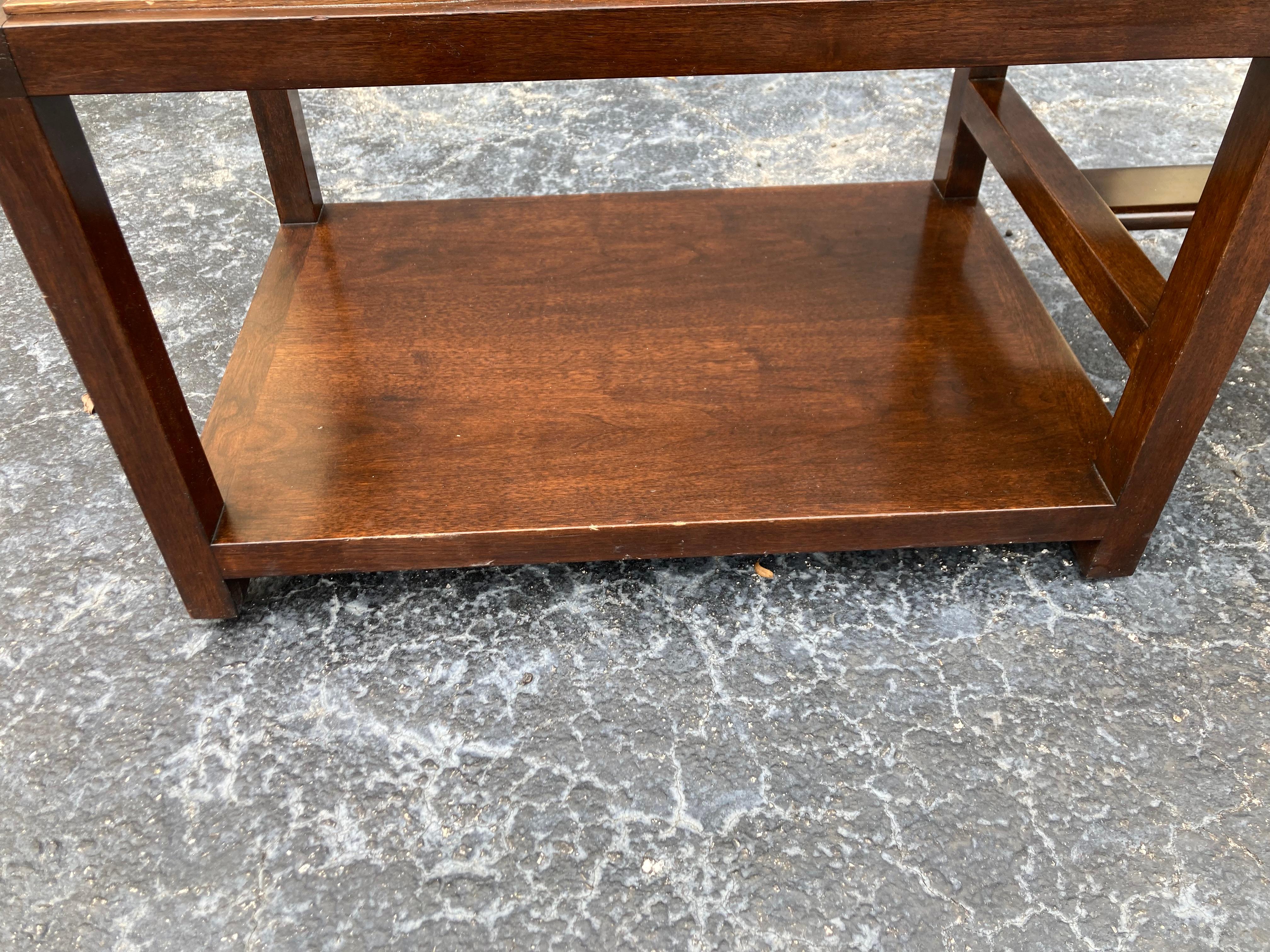 Edward Wormley Table, Bench, Dunbar, Brass, Mahogany For Sale 4