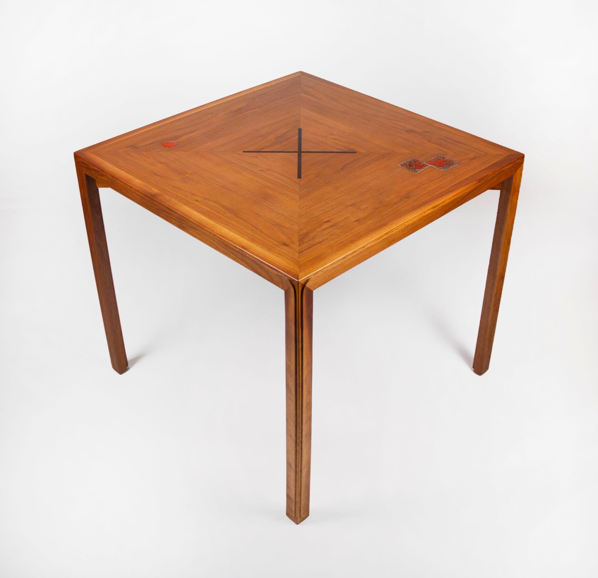 Edward Wormley Table & Chairs for Dunbar with Gertrude & Otto Natzler Tiles 4