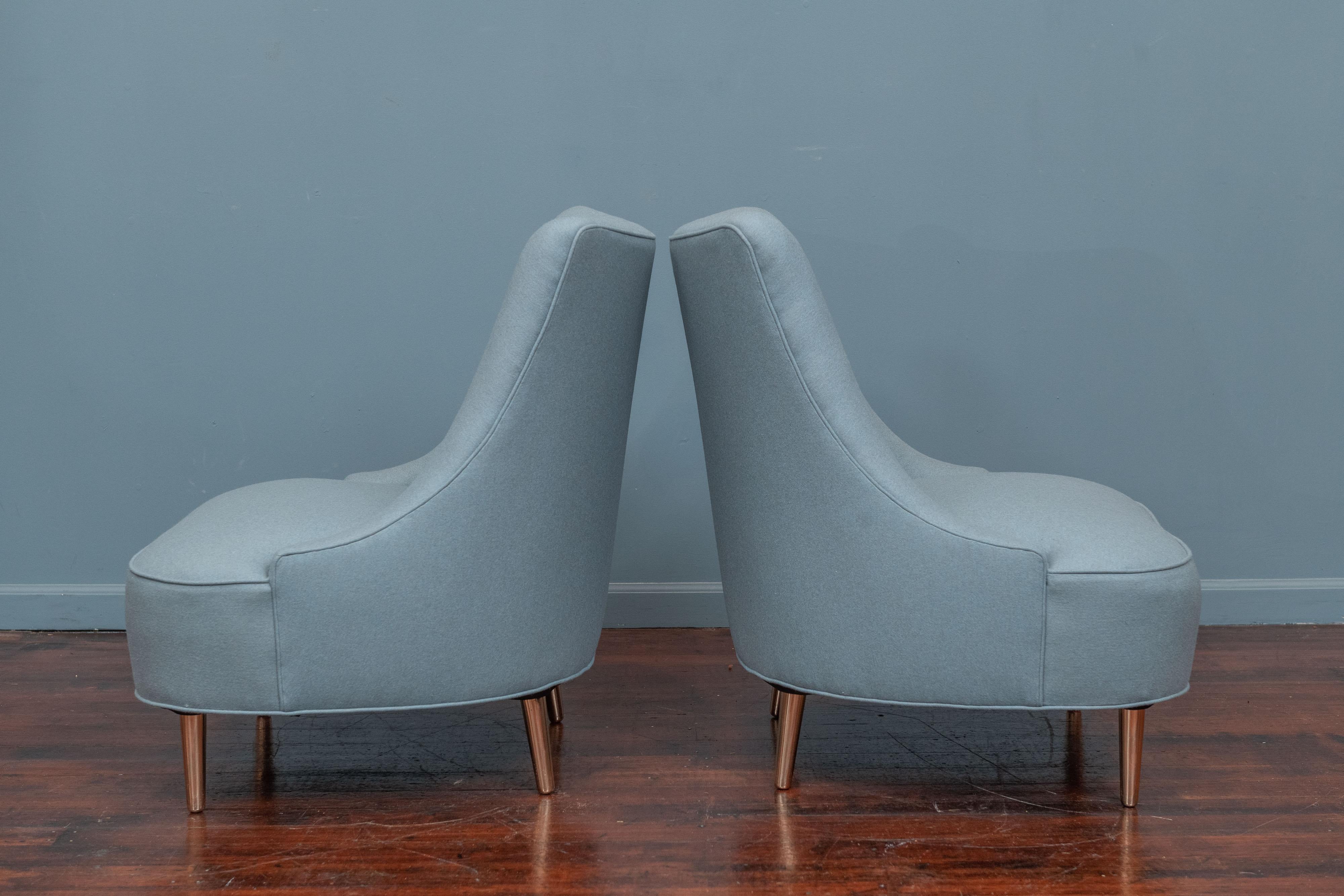 Edward Wormley Teardrop Chairs for Dunbar, Model 5106 In Good Condition For Sale In San Francisco, CA