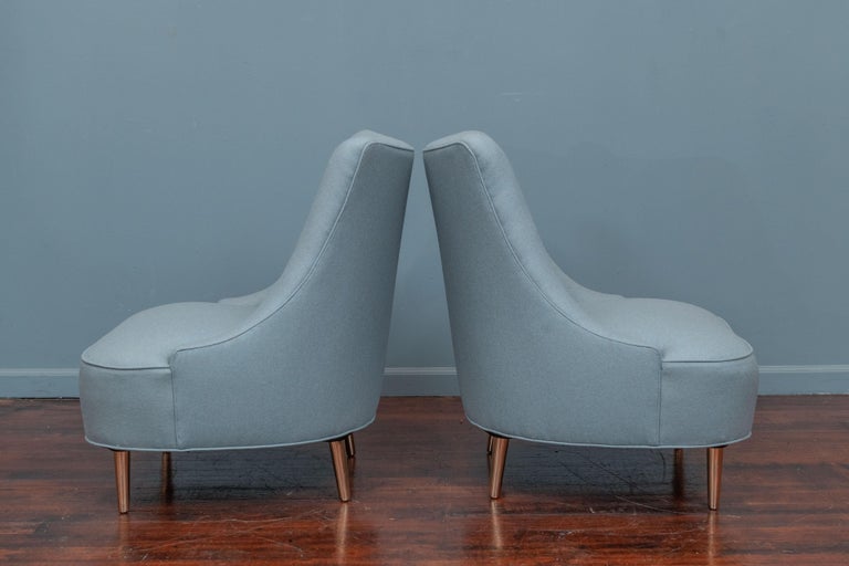 Edward Wormley Teardrop Chairs for Dunbar, Model 5106 In Good Condition For Sale In San Francisco, CA