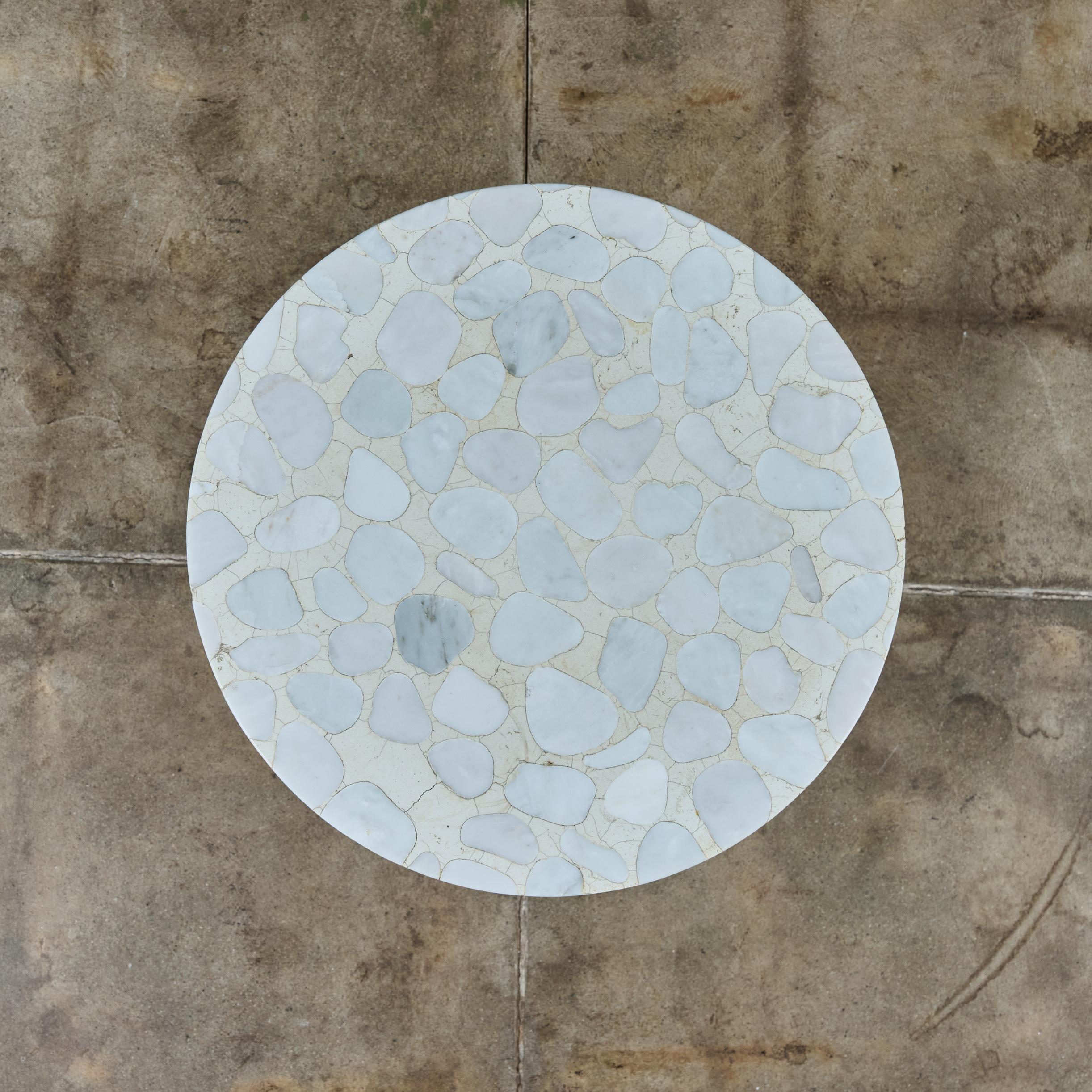 Mid-Century Modern Edward Wormley Terrazzo Round Side Table for Dunbar For Sale