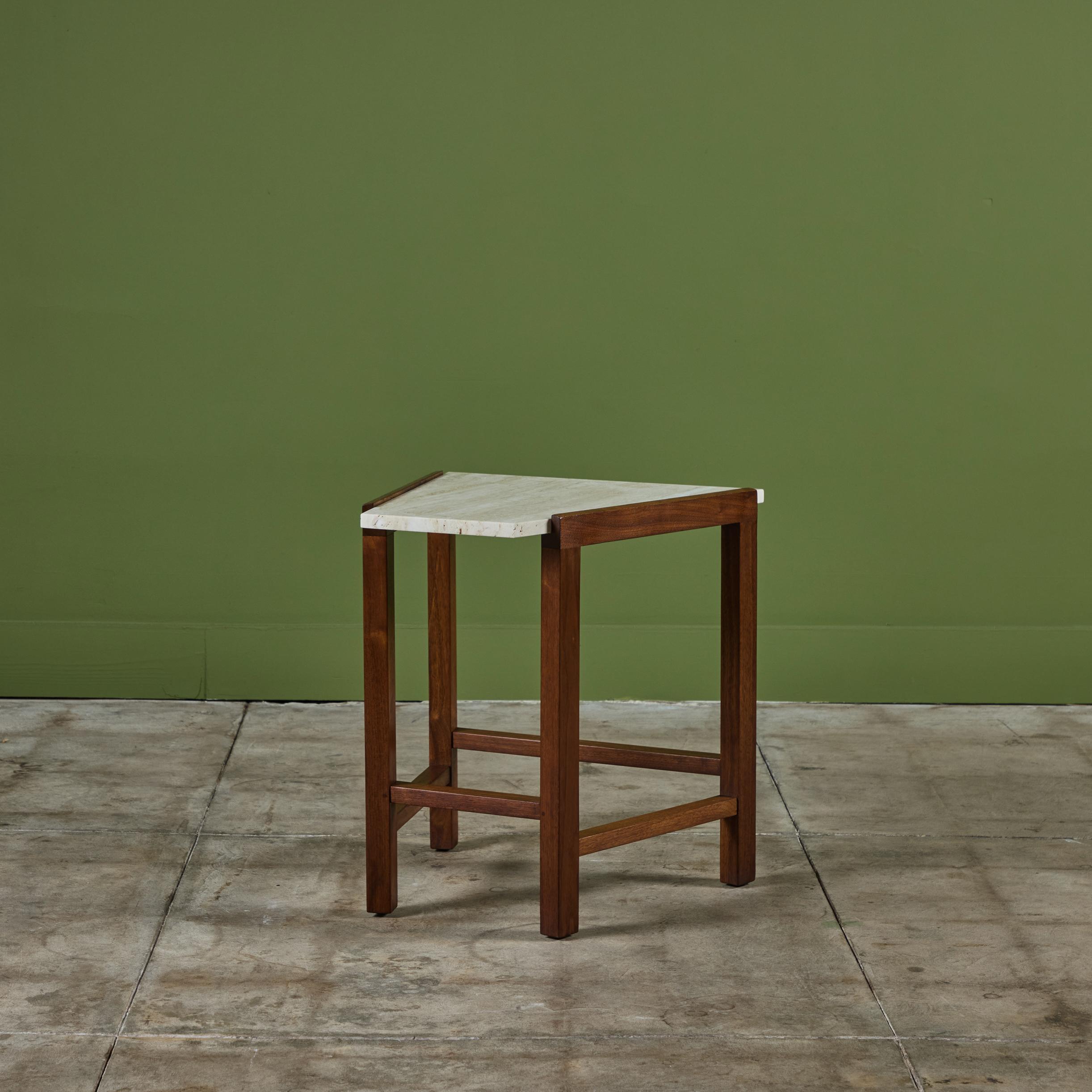 Table d'appoint en travertin Edward Wormley pour Dunbar en vente 3
