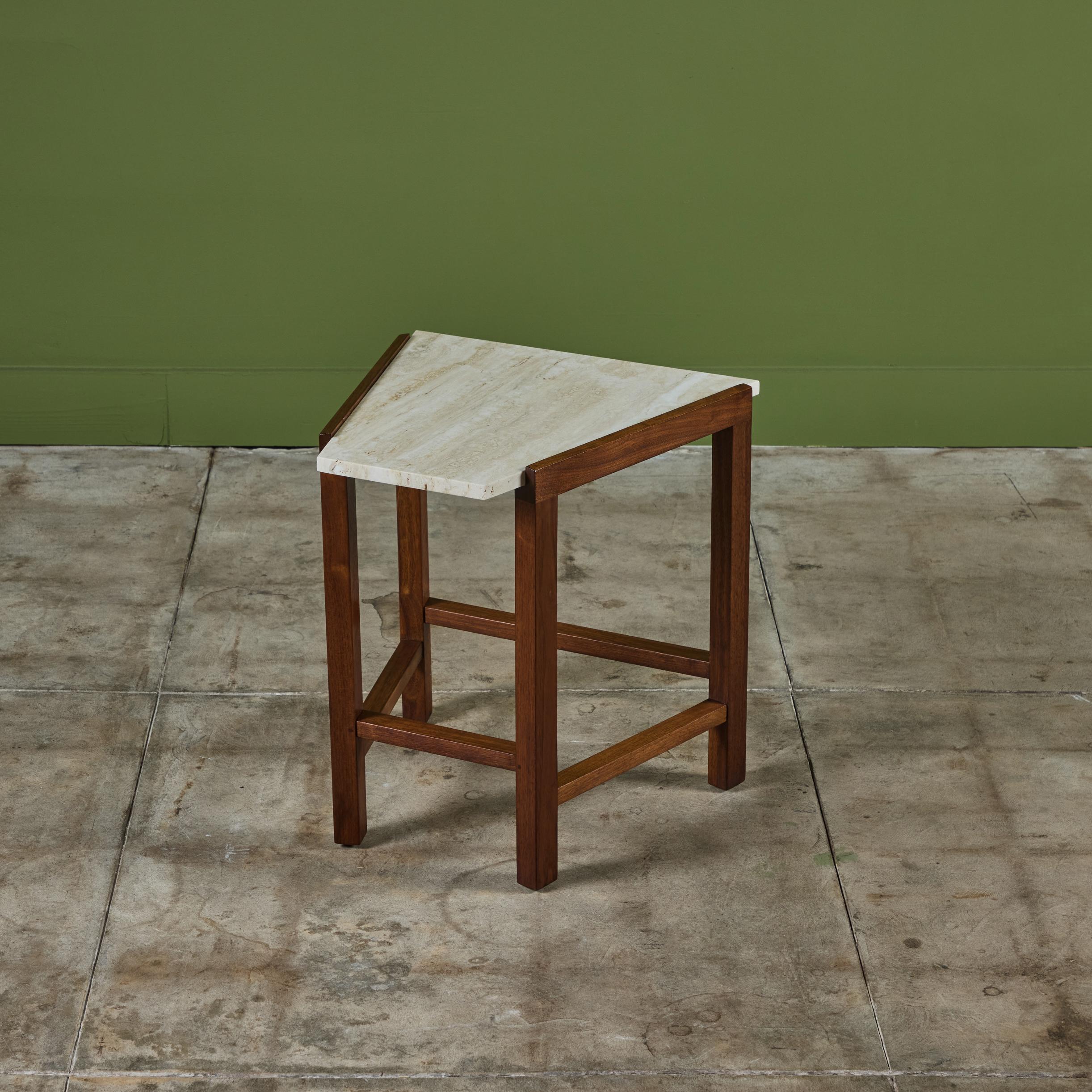 Table d'appoint en travertin Edward Wormley pour Dunbar en vente 4