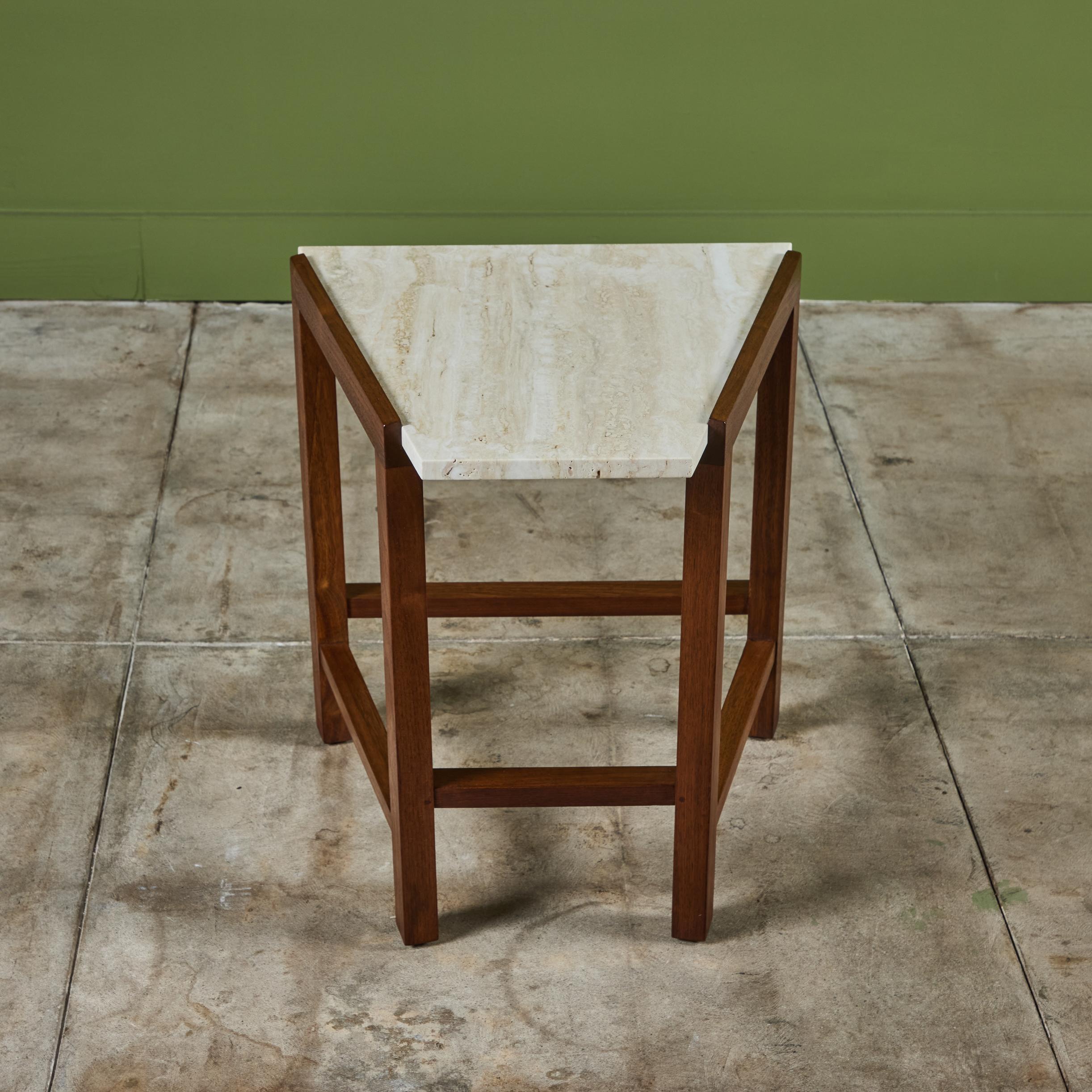 Table d'appoint en travertin Edward Wormley pour Dunbar en vente 5