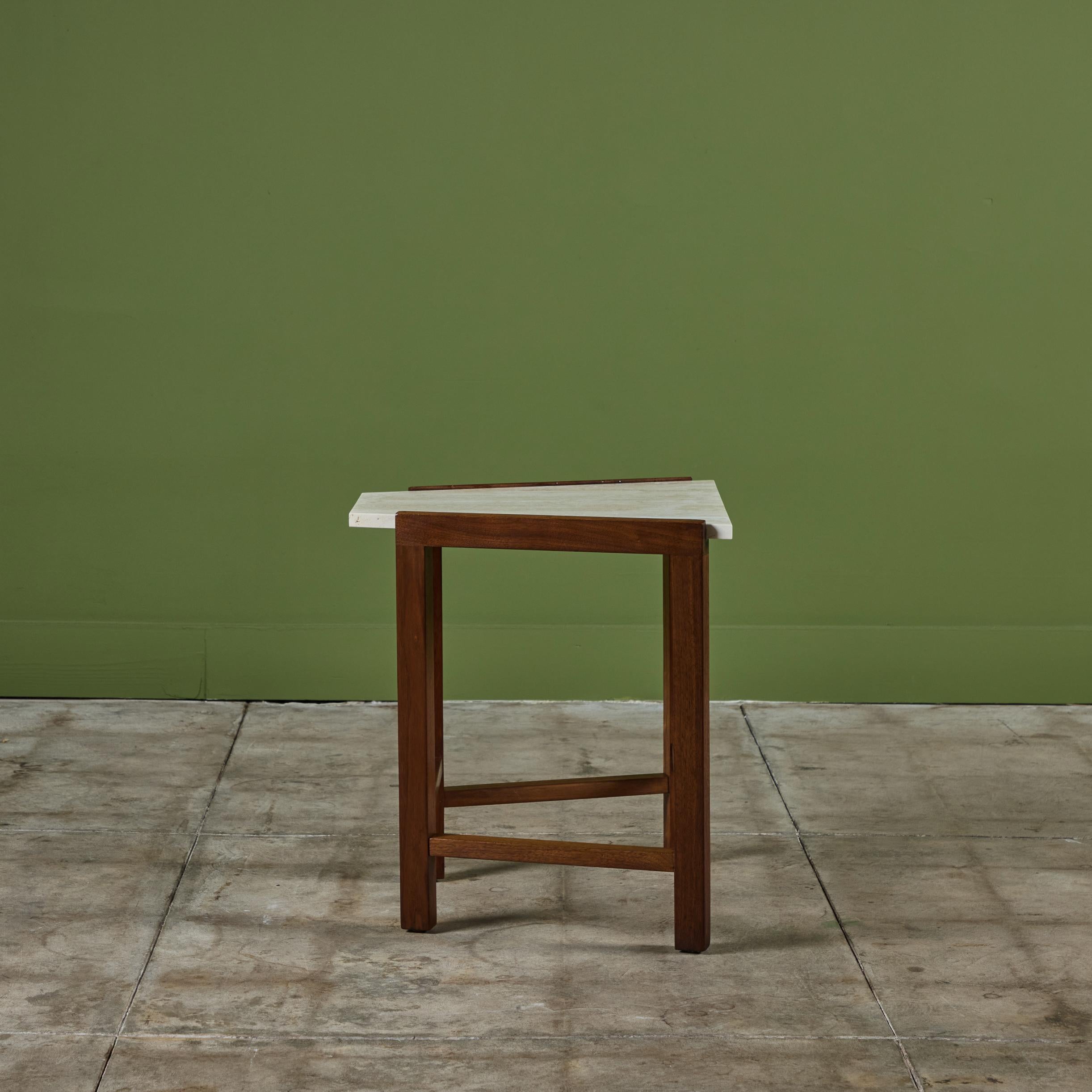 Table d'appoint en travertin Edward Wormley pour Dunbar en vente 2