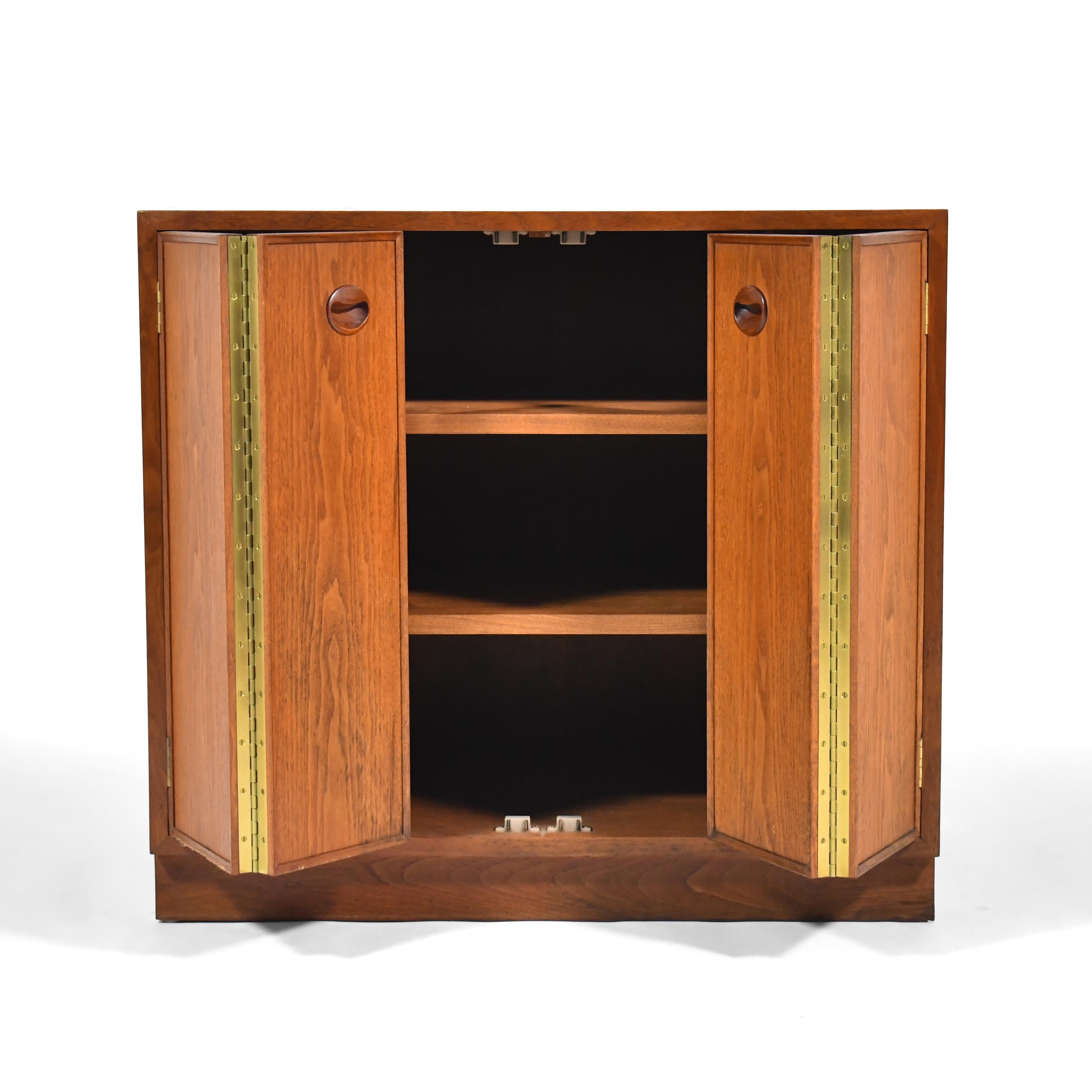Mid-Century Modern Edward Wormley Walnut Cabinet by Dunbar For Sale
