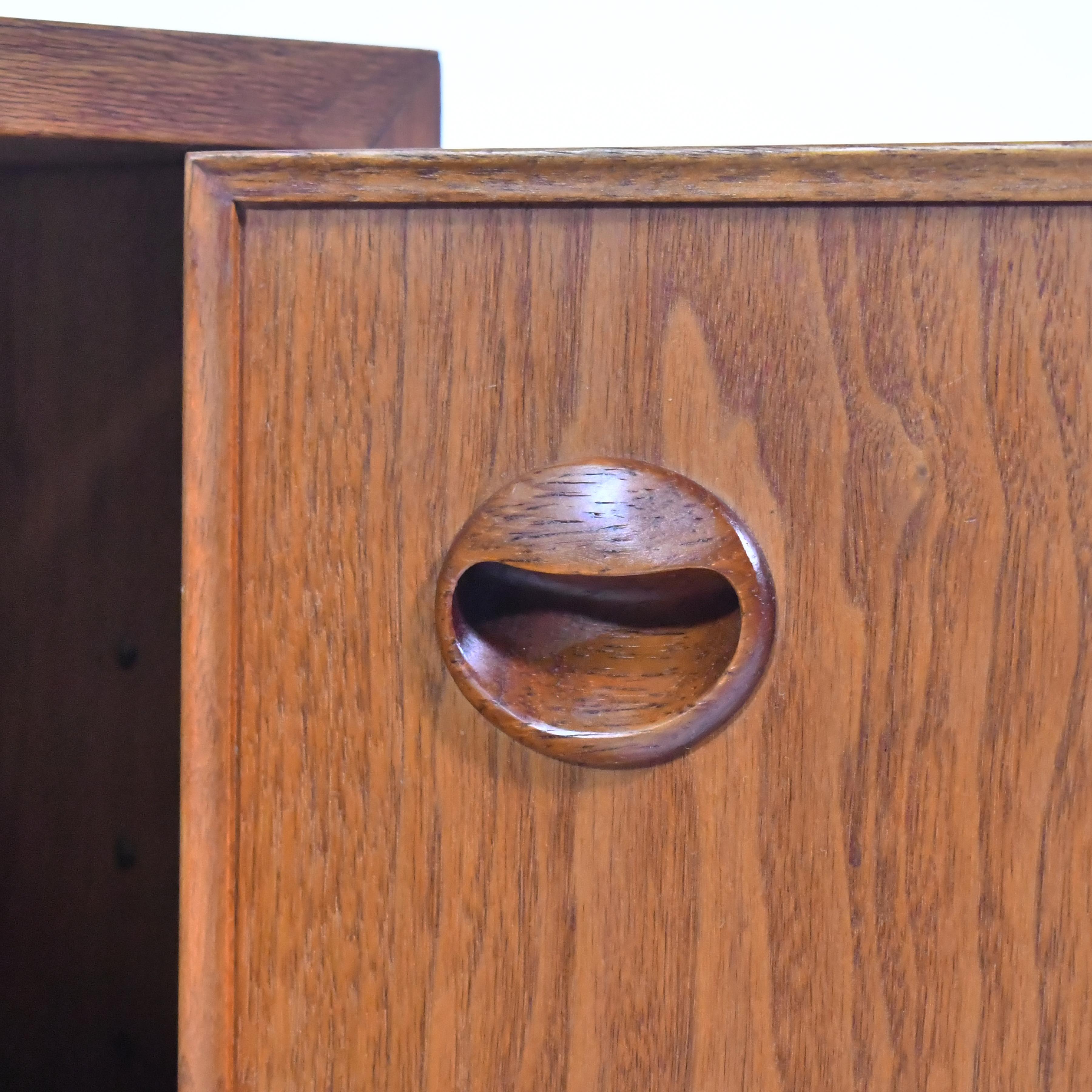 Brass Edward Wormley Walnut Cabinet by Dunbar For Sale