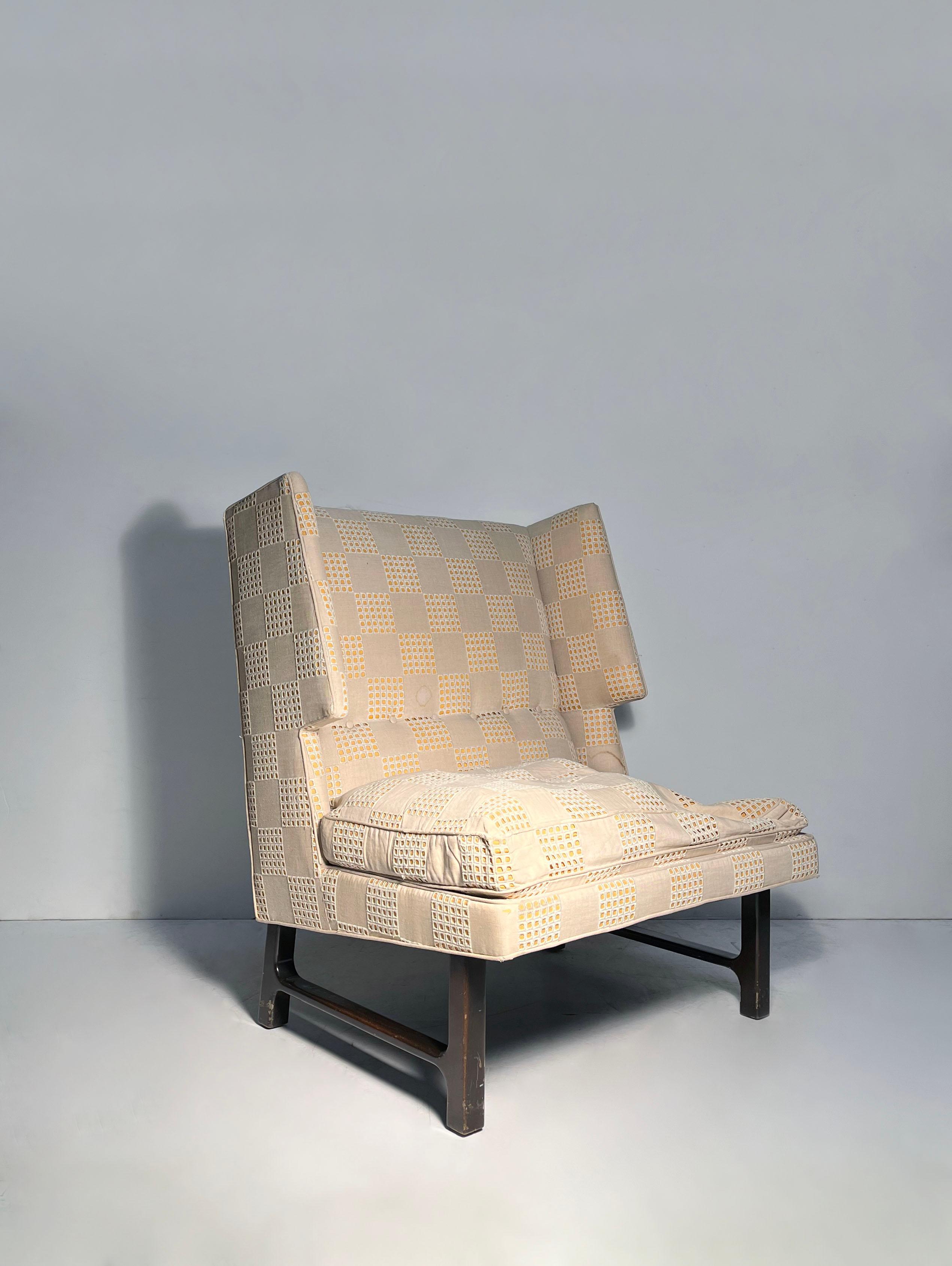 Mid-Century Modern Edward Wormley Wingback Lounge Chair for Dunbar For Sale