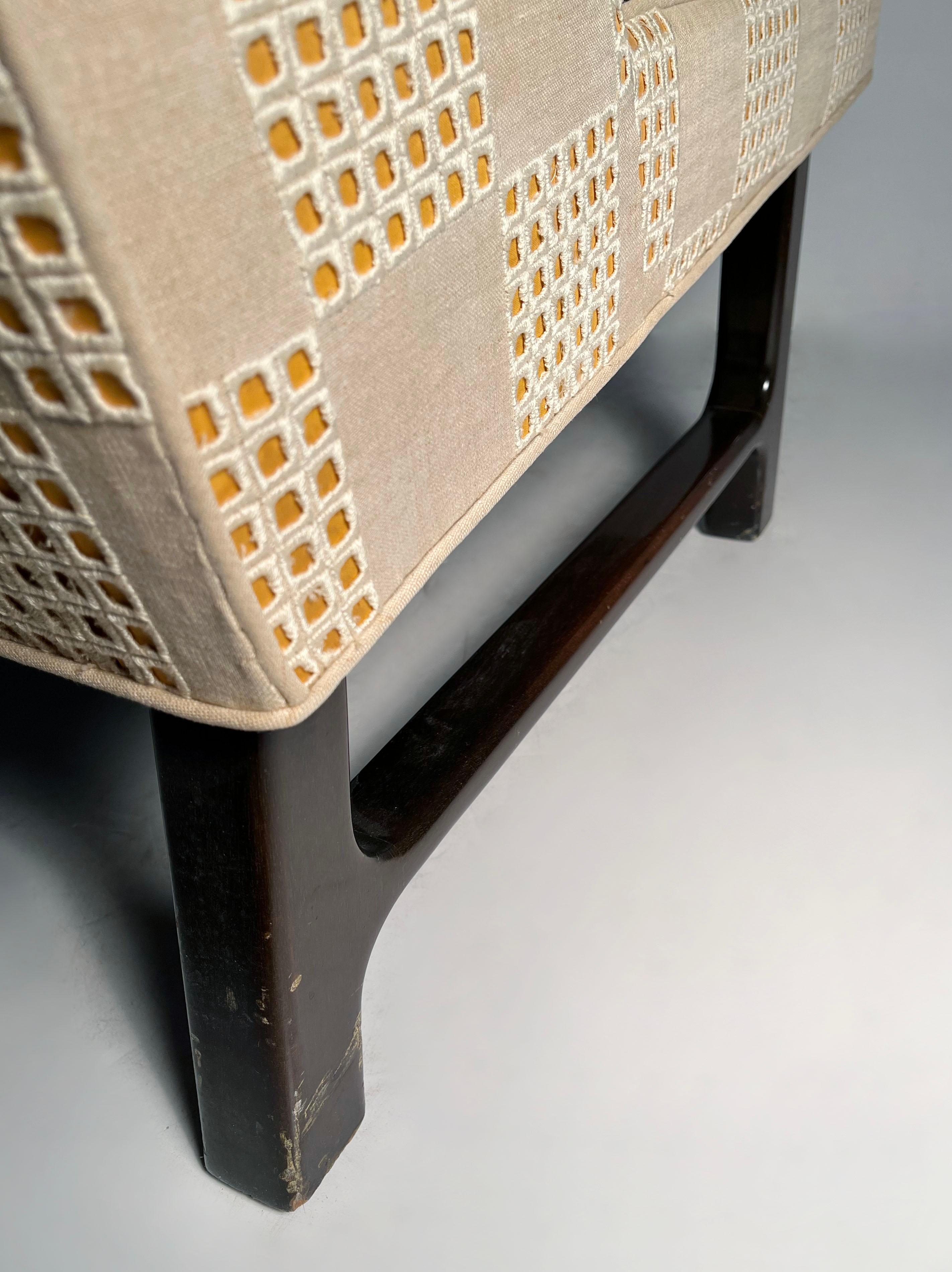 Edward Wormley Wingback Lounge Chair for Dunbar In Good Condition For Sale In Chicago, IL