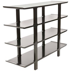 Edward Wormley's Stunning Étagère Bookcase for Drexel in Ebonized Lacquer Finish