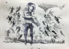todo en las cartas, Técnica mixta sobre papel de acuarela