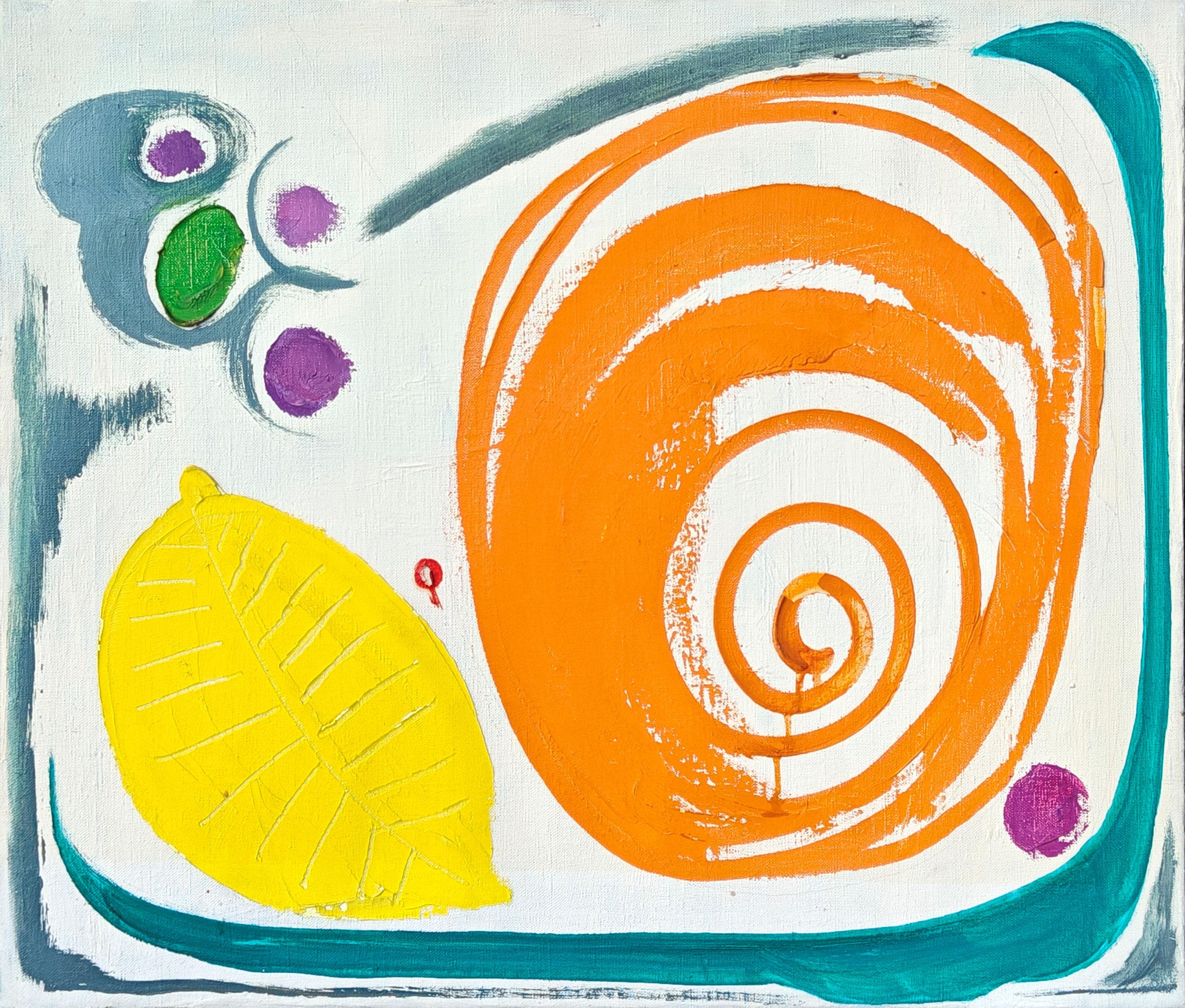 "Una naranja seduce a un limón mientras un racimo de uvas mira" Edward Zutrau, 1953