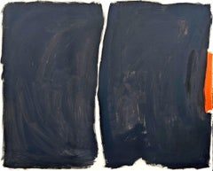 "Kamakura" Edward Zutrau, Black and Red, Color Field, Minimalist, Dark Painting